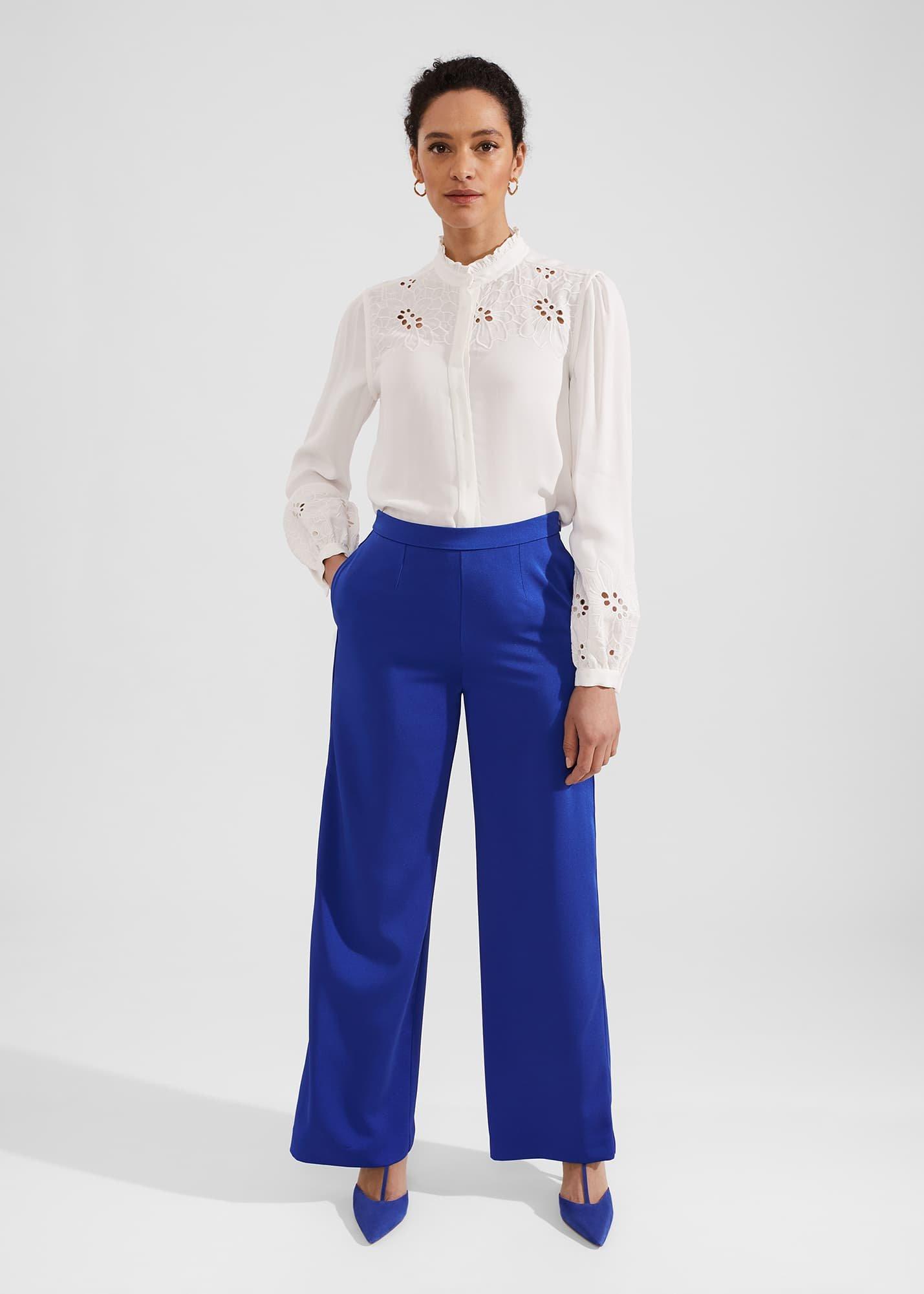 Ada Embroidered Top, Ivory, hi-res