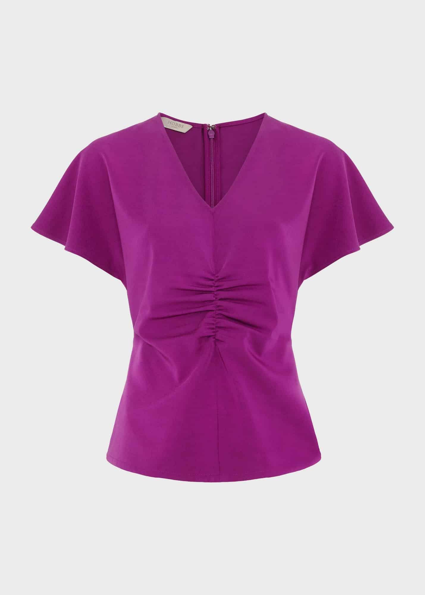 Venetia Top, Magenta Purple, hi-res