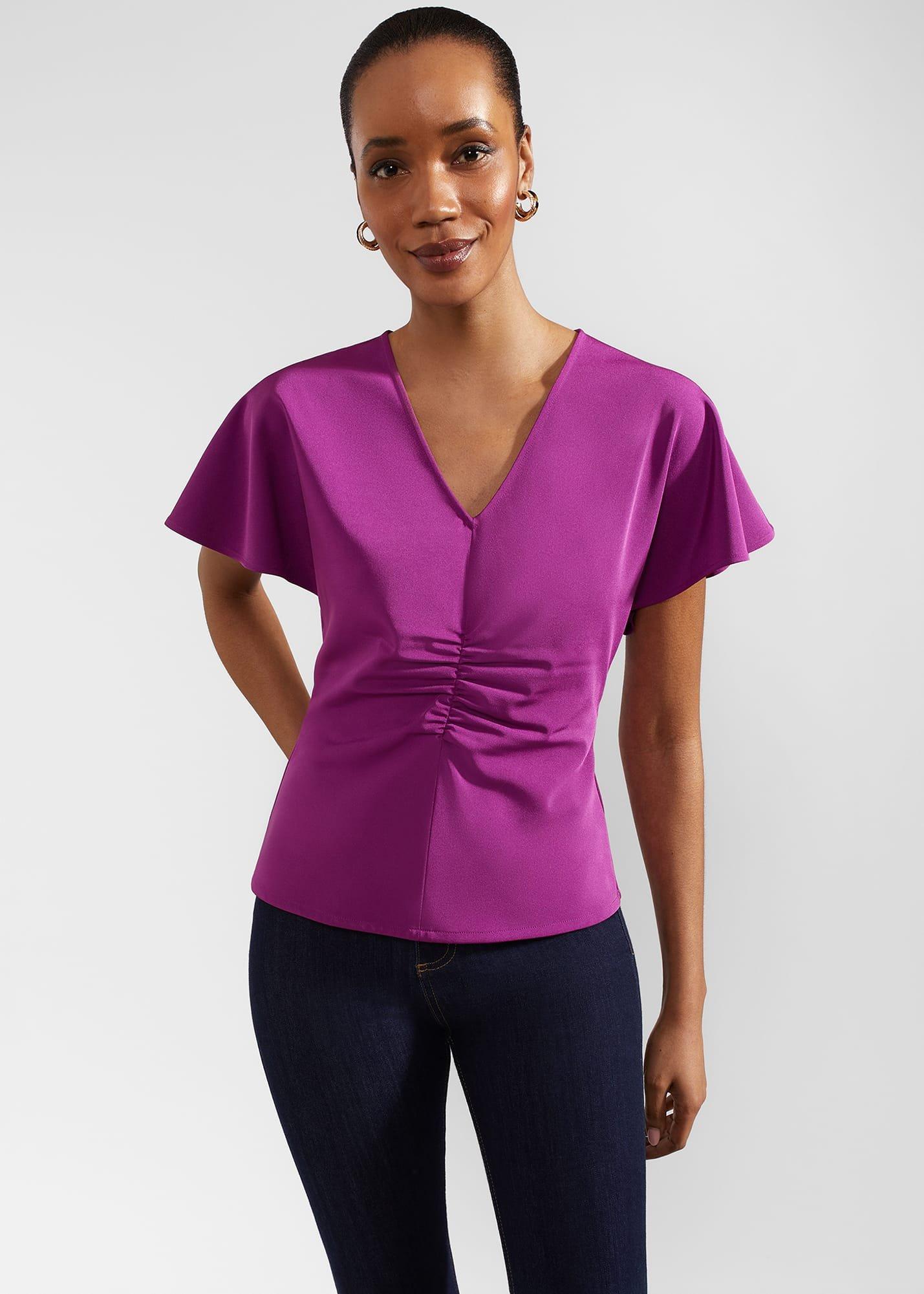 Venetia Top, Magenta Purple, hi-res