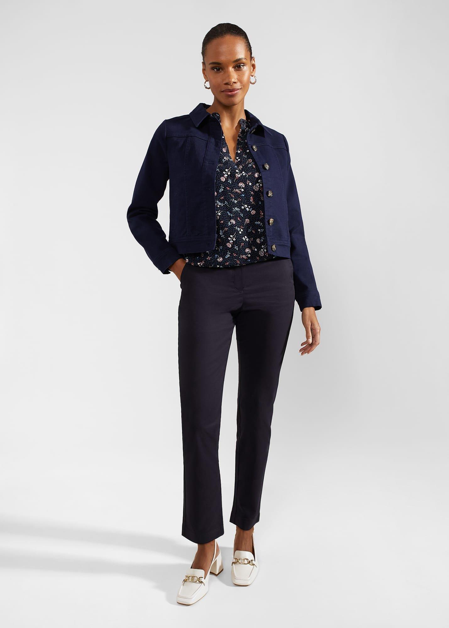 Carine Blouse, Navy Multi, hi-res