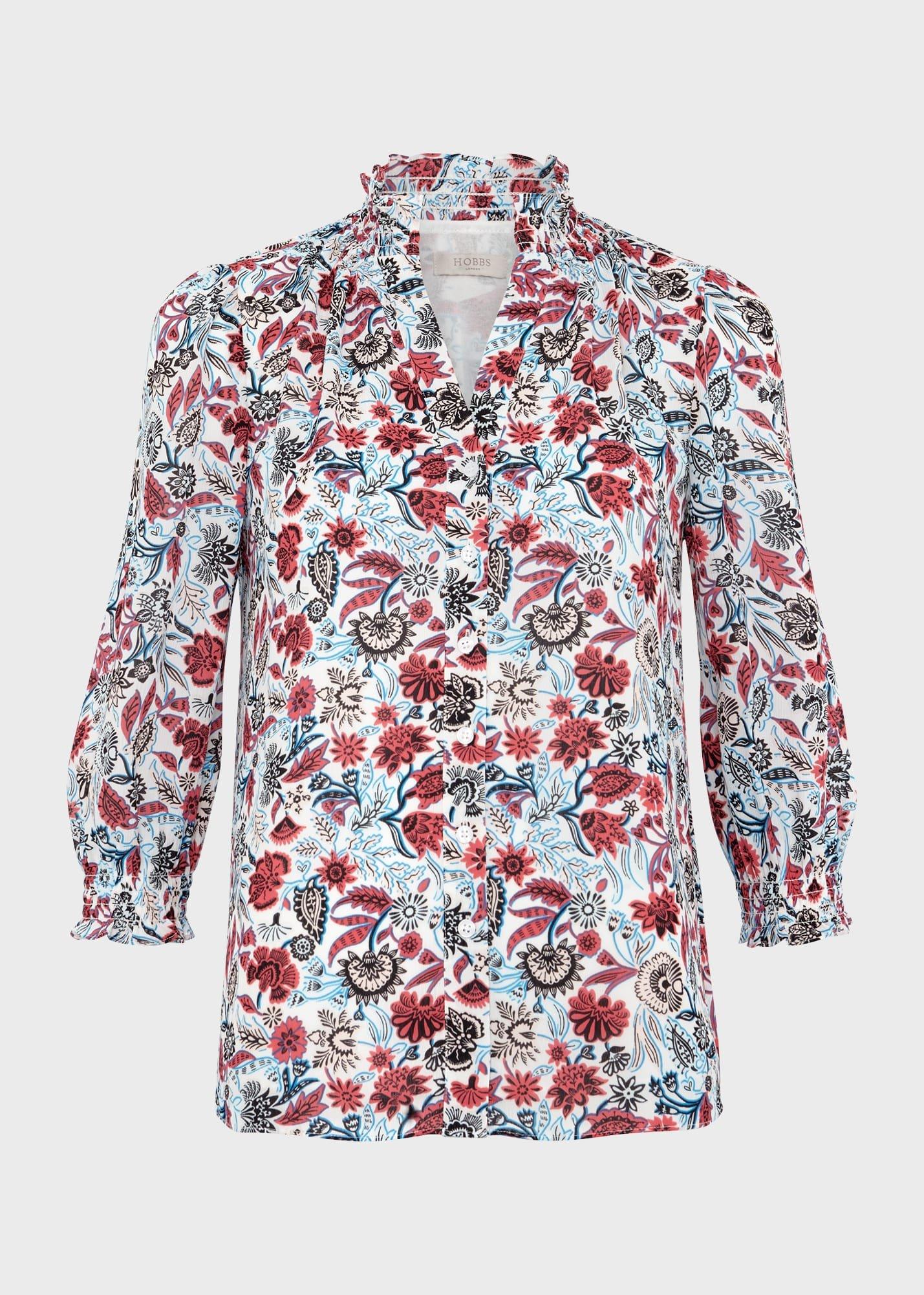 Giovanna Blouse, Ivory Multi, hi-res