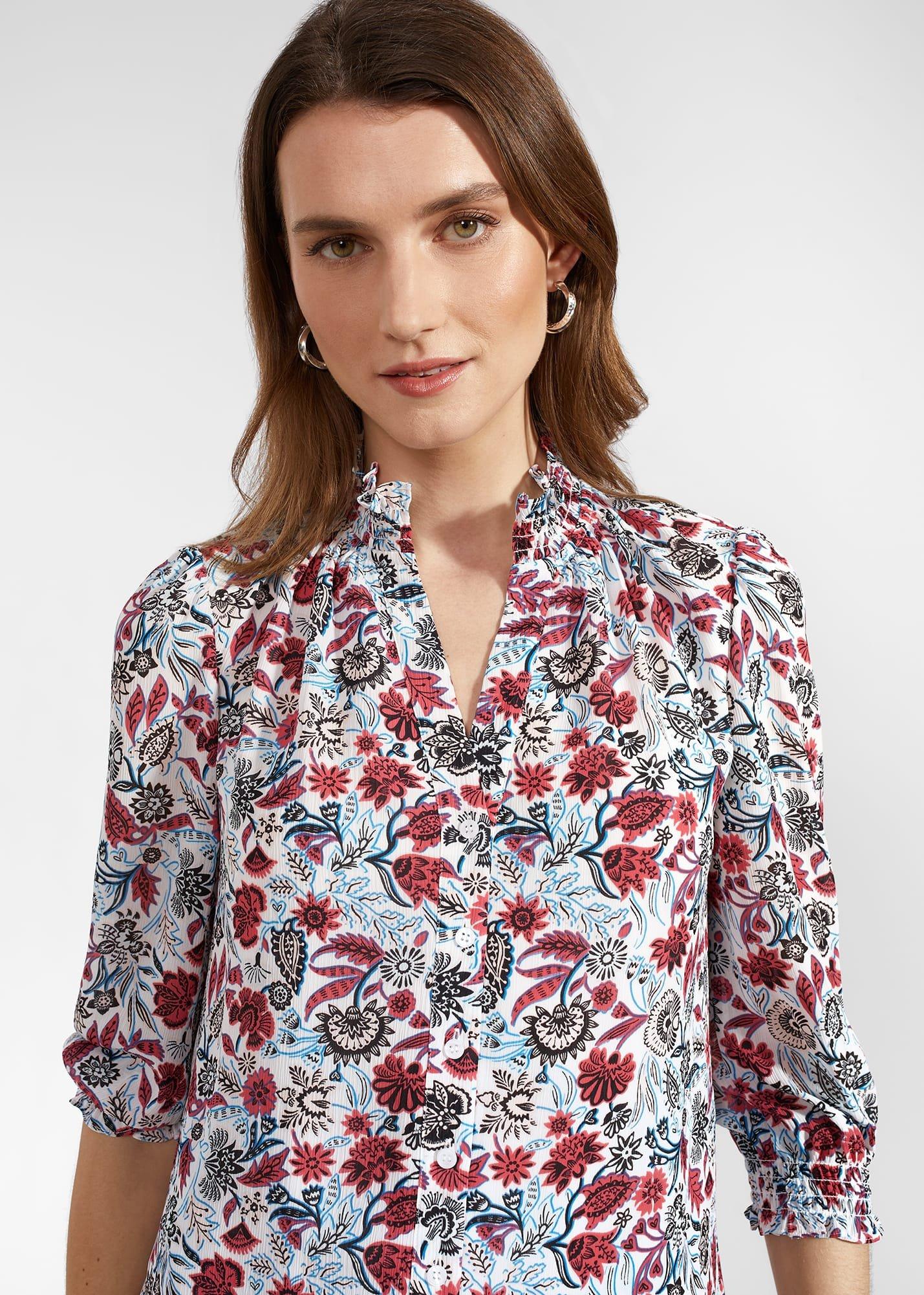 Giovanna Blouse, Ivory Multi, hi-res