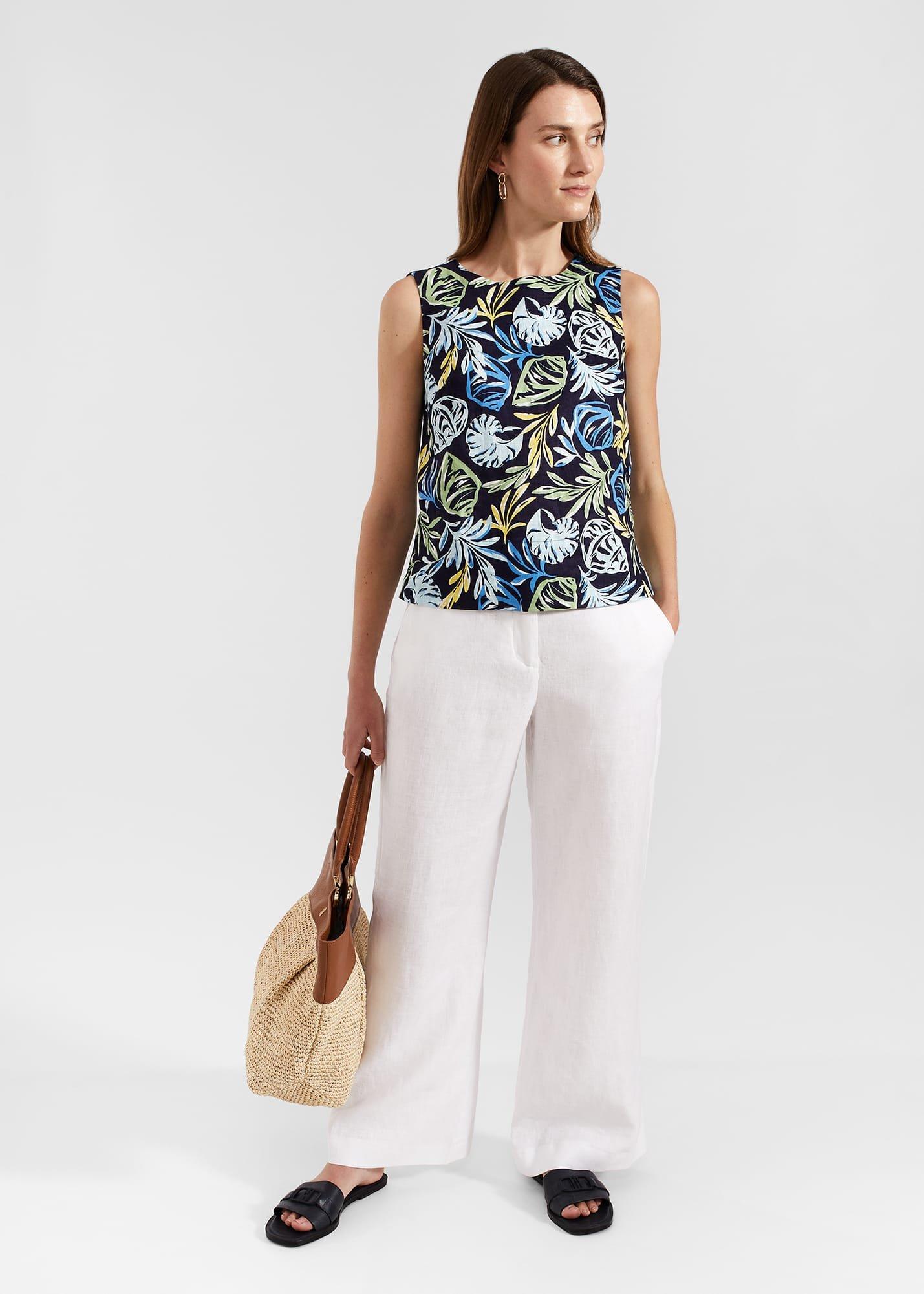 Malindi Linen Top, Multi, hi-res