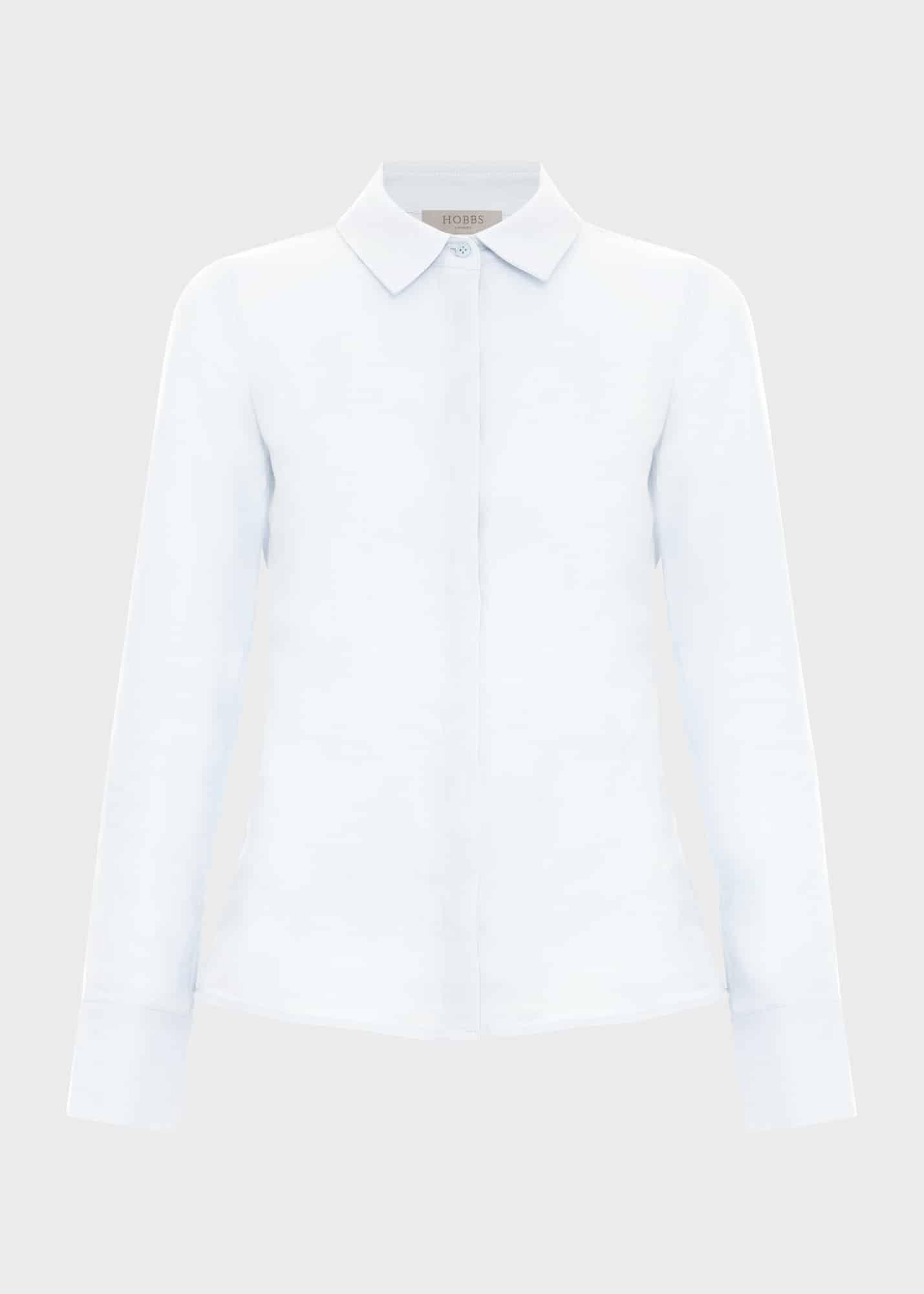 Victoria Linen Shirt, Pale Blue, hi-res