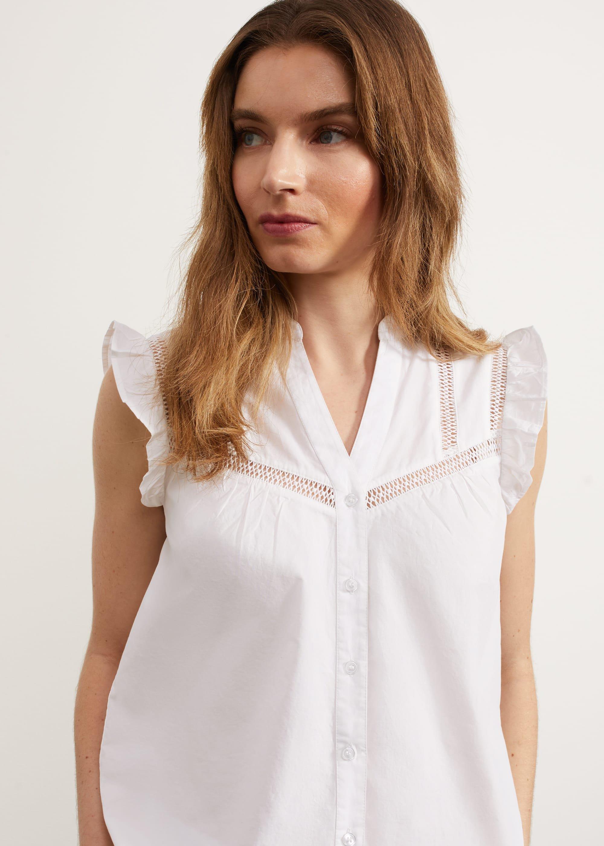 Sywell Blouse, White, hi-res