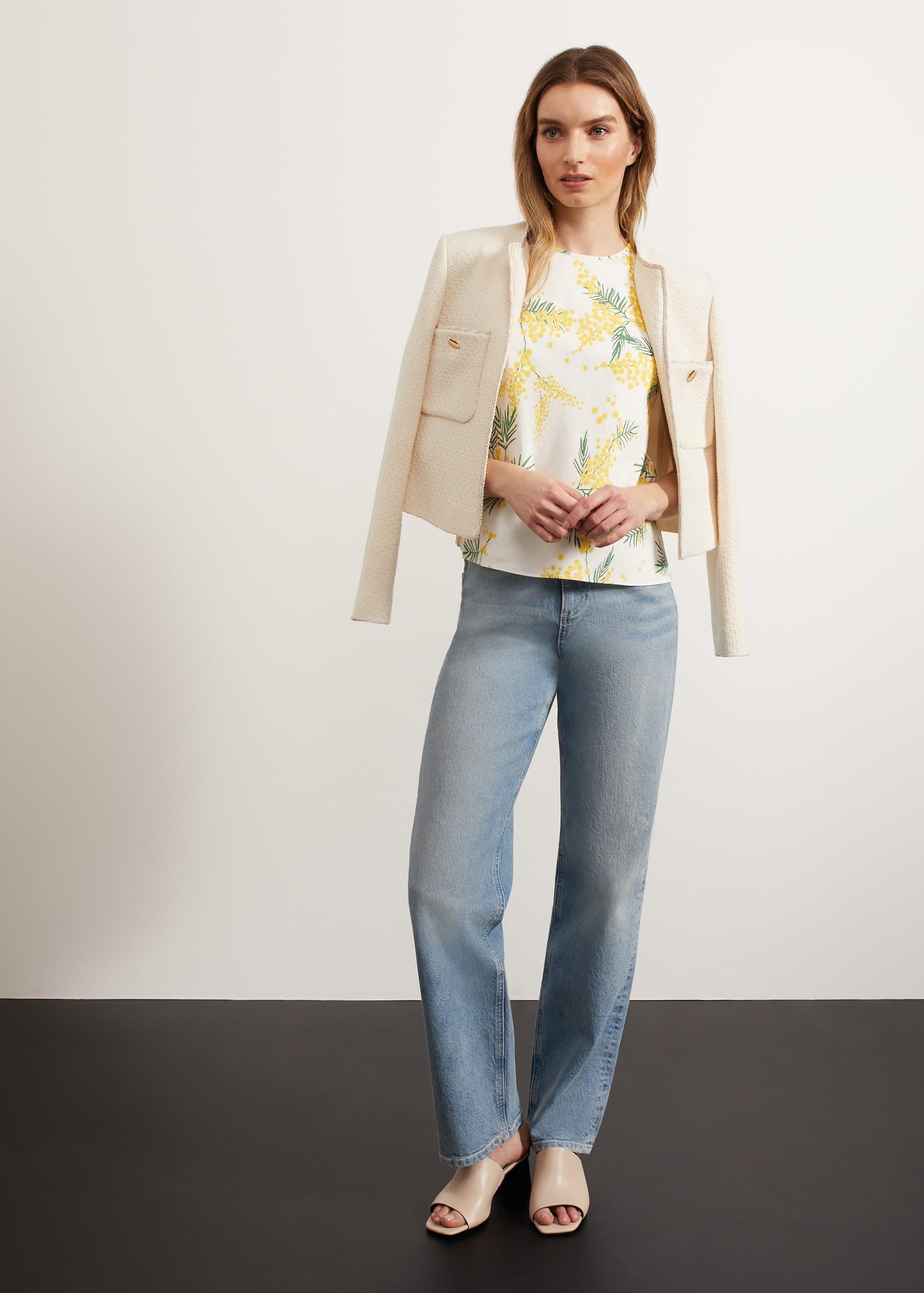 Foxcote Top With Linen, Ivory Multi, hi-res