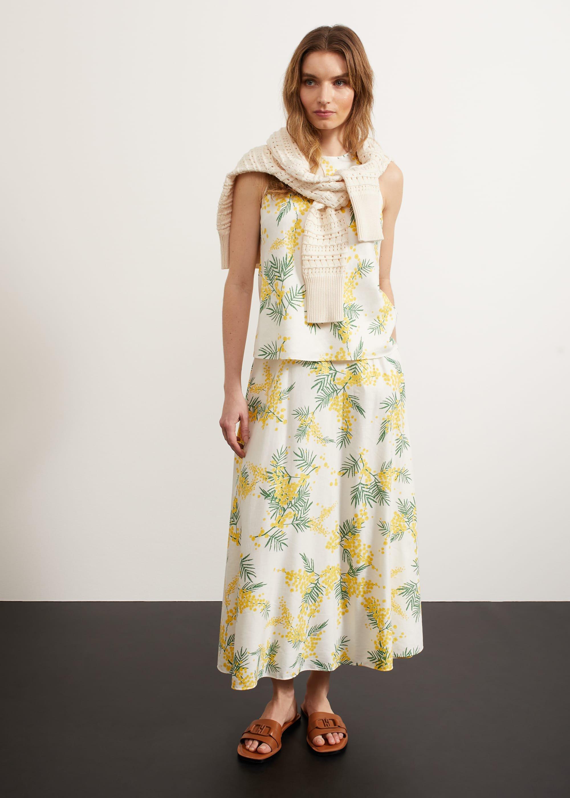 Foxcote Top With Linen, Ivory Multi, hi-res