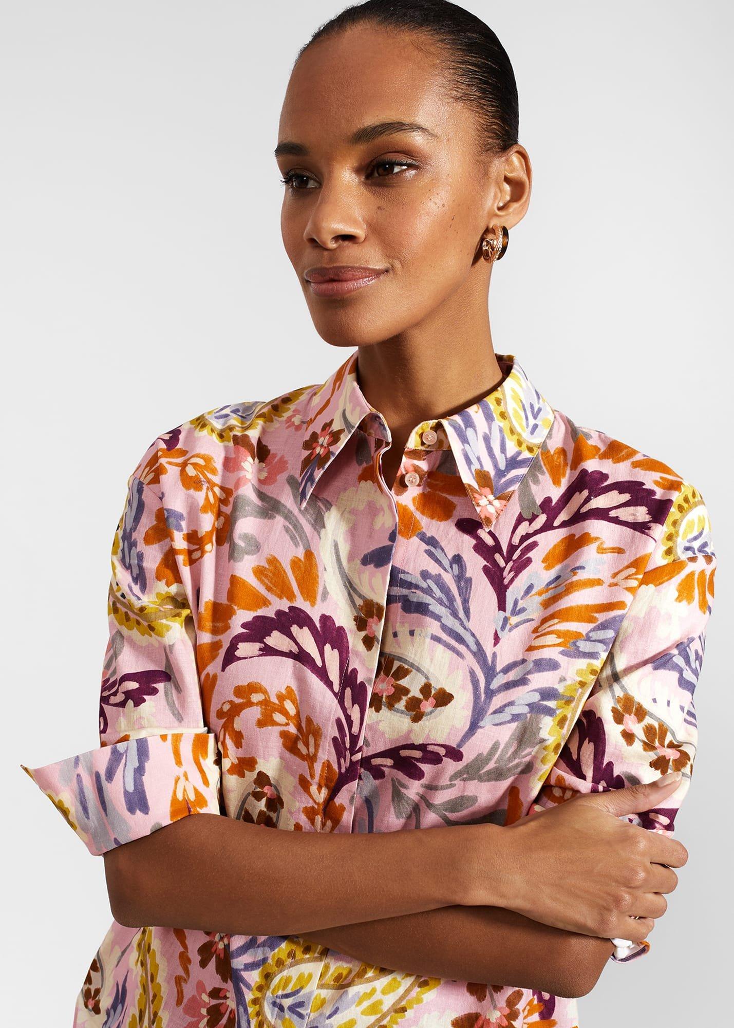 Devina Shirt With Linen, Multi, hi-res
