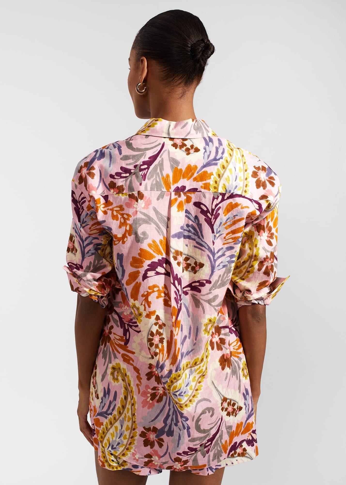 Devina Shirt With Linen, Multi, hi-res
