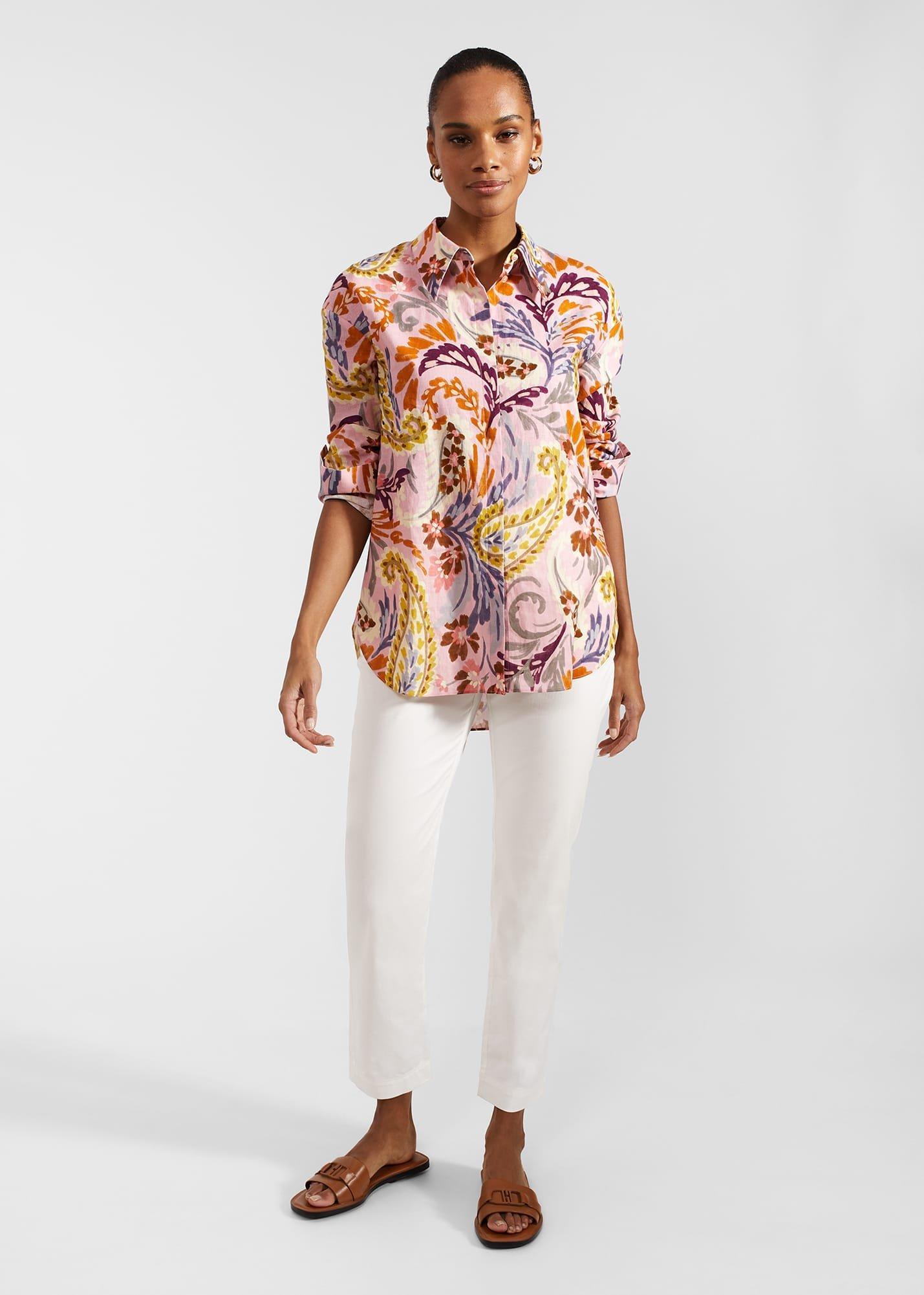 Devina Shirt With Linen, Multi, hi-res