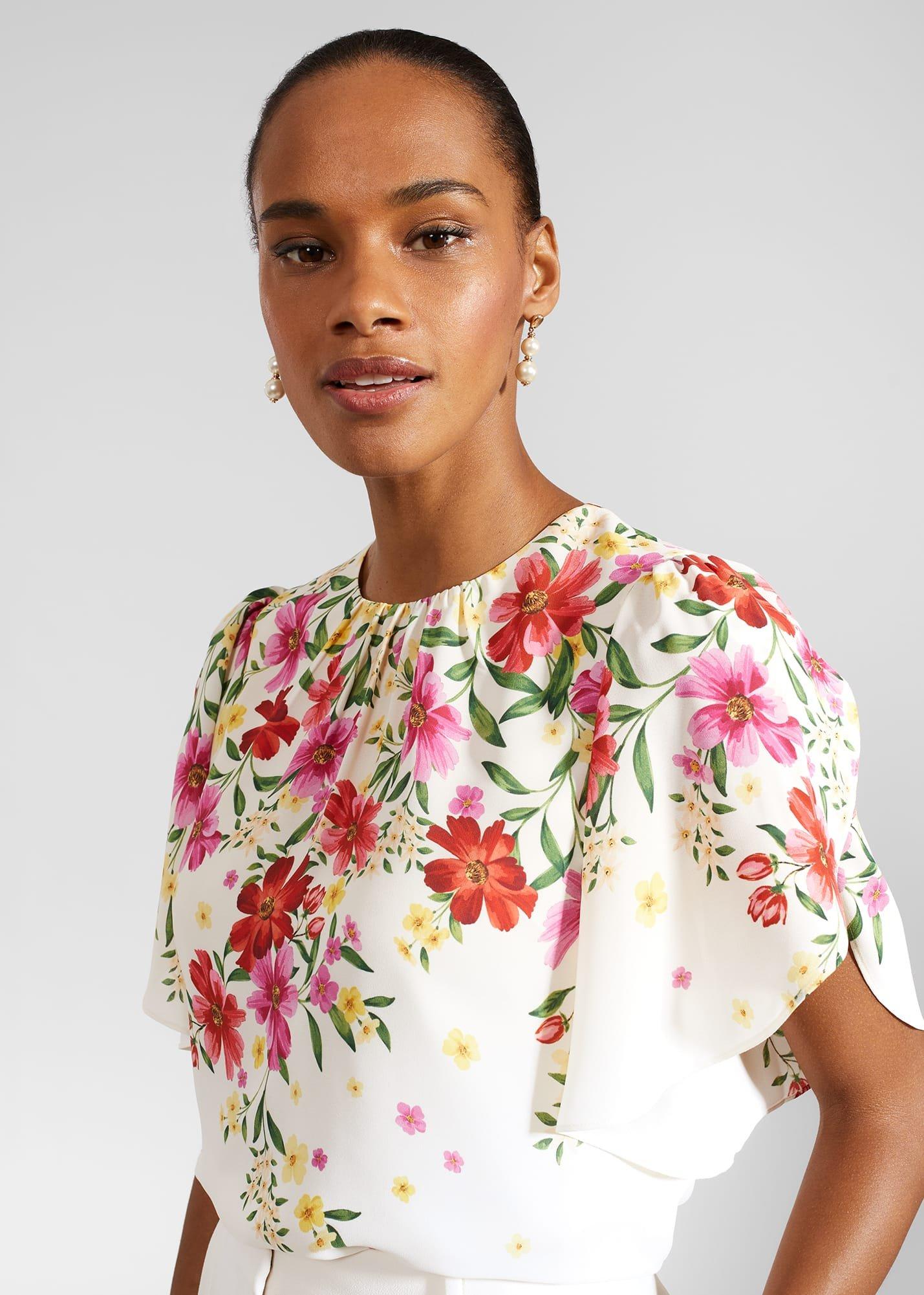 Verena Floral Top, Cream Multi, hi-res