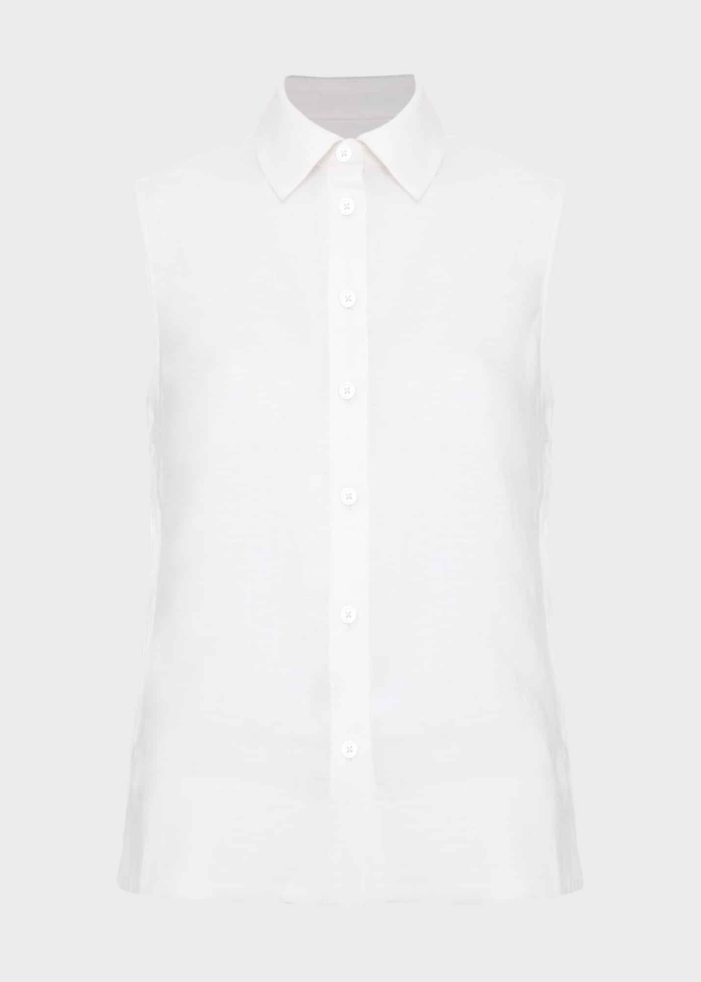 Salem Linen Top, White, hi-res