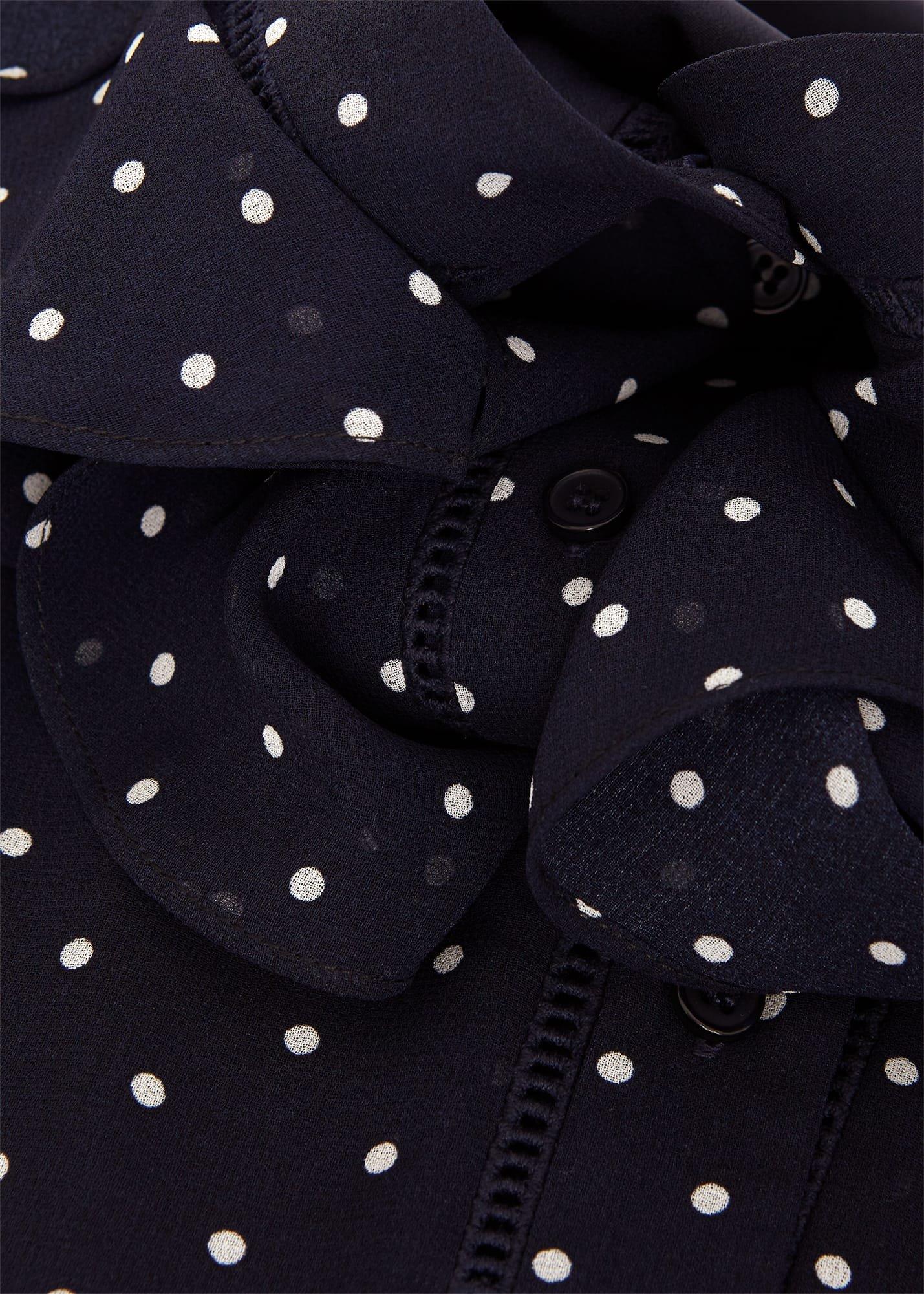 Rosana Polka Dot Top, Navy Ivory, hi-res