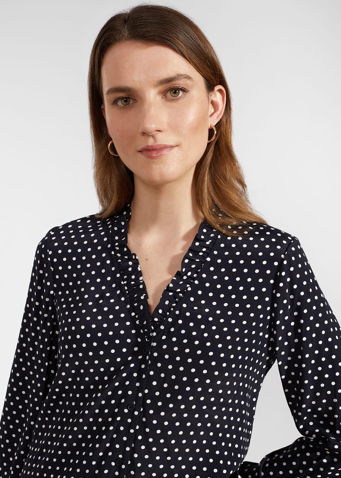 Fitzroy Blouse, Navy Ivory, hi-res