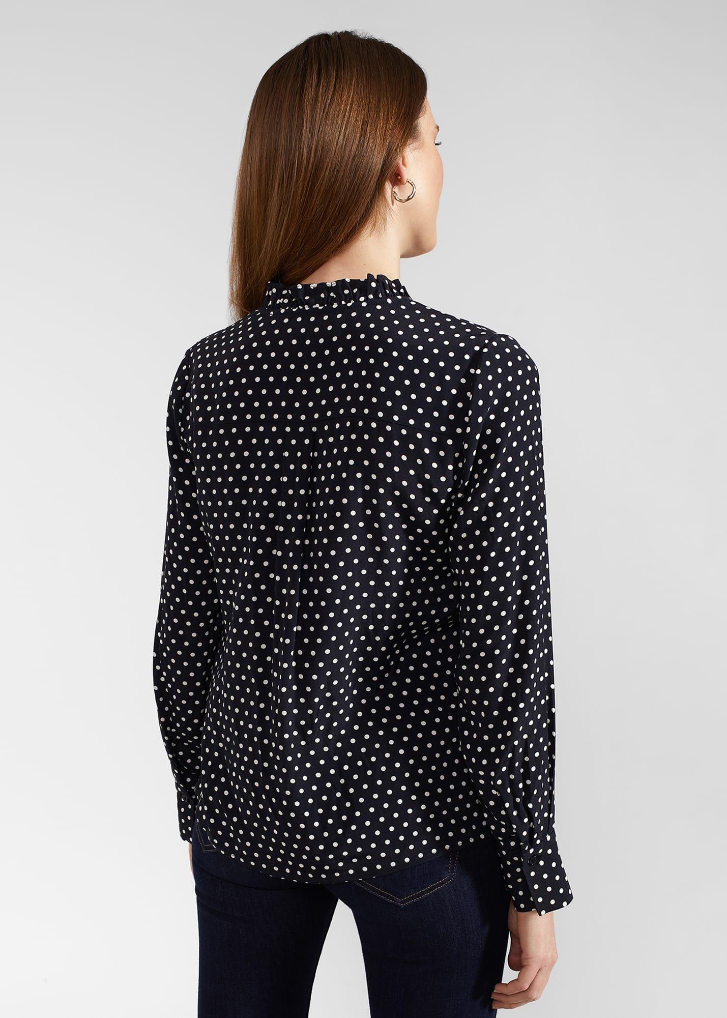 Fitzroy Blouse, Navy Ivory, hi-res