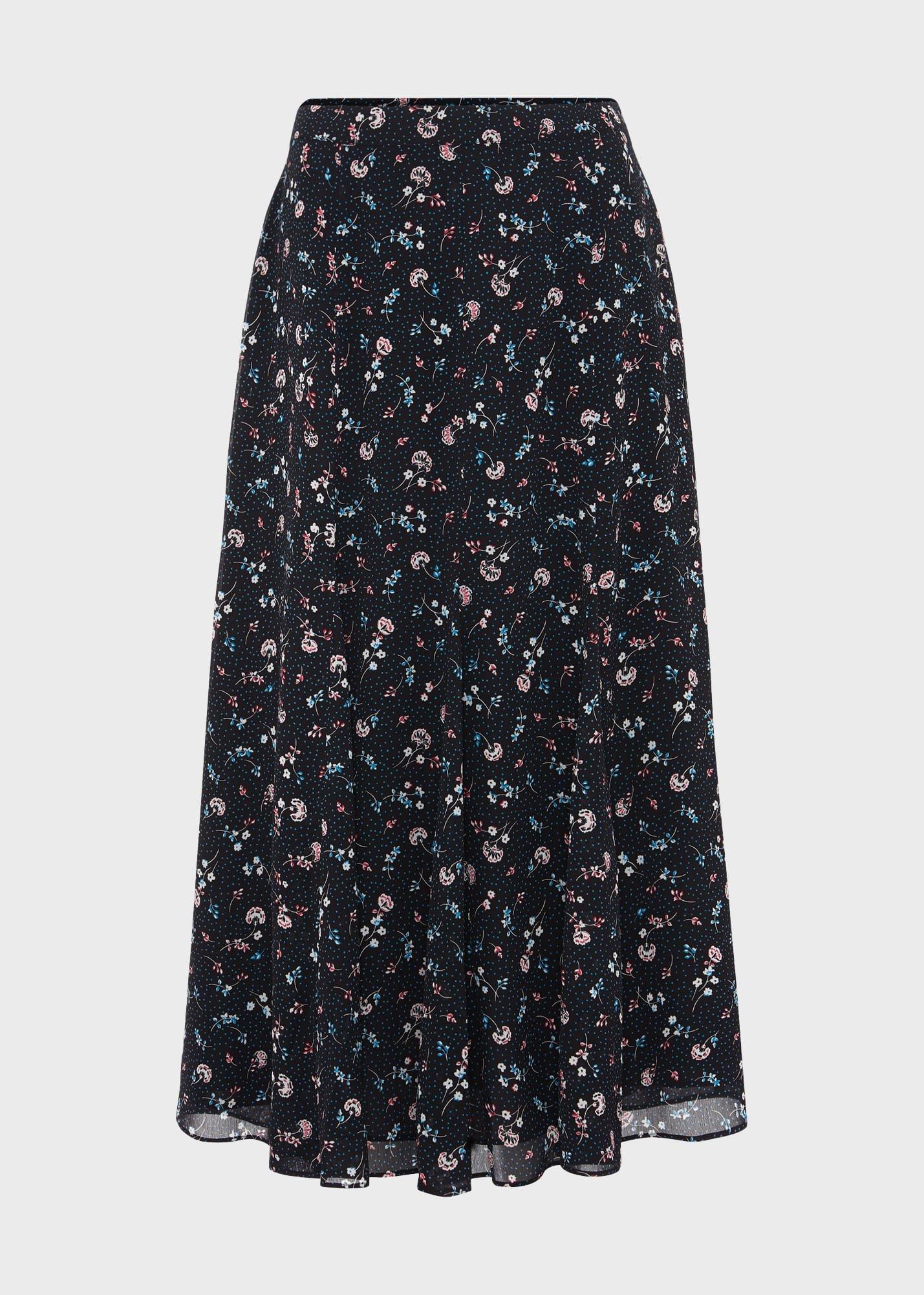 Tess Skirt, Navy Multi, hi-res