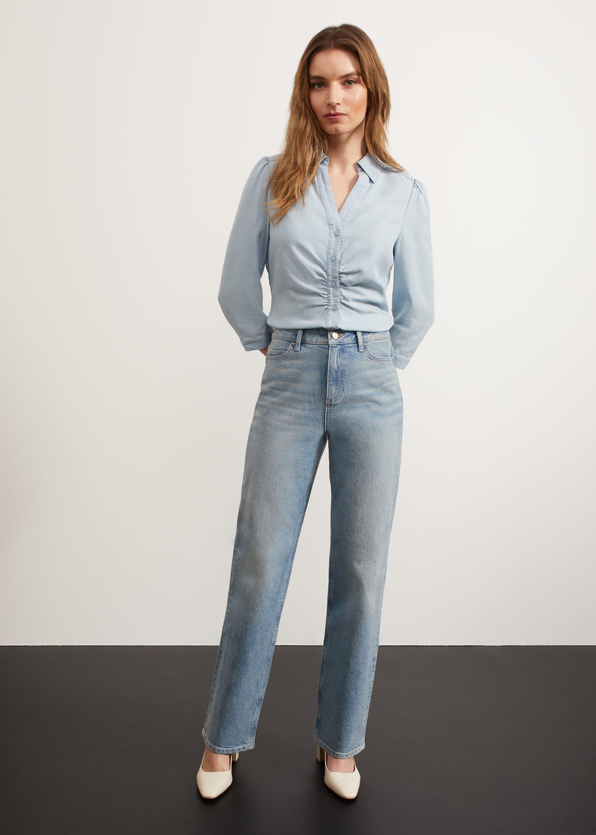 Leigh Straight Jeans, Light Blue, hi-res