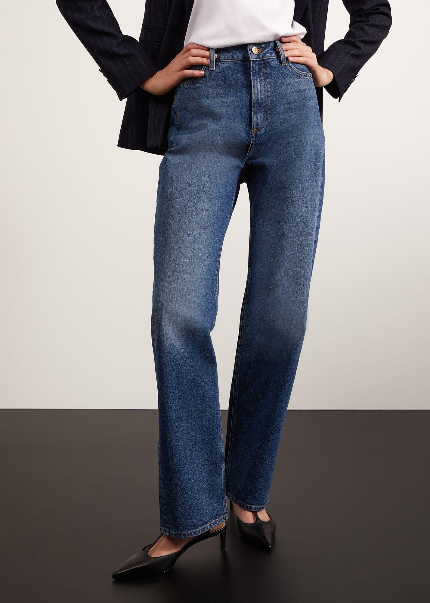 Leigh Straight Jeans, Mid Wash, hi-res