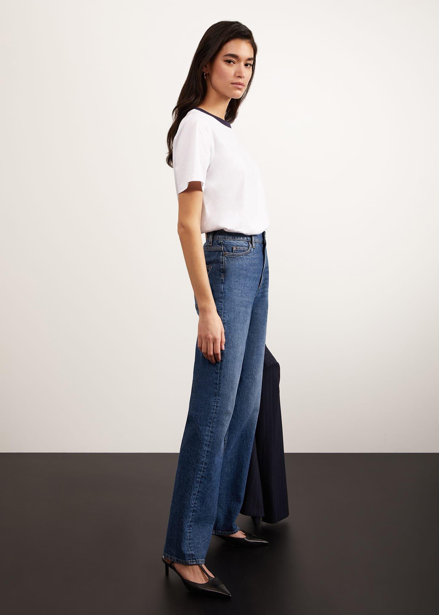 Leigh Straight Jeans, Mid Wash, hi-res