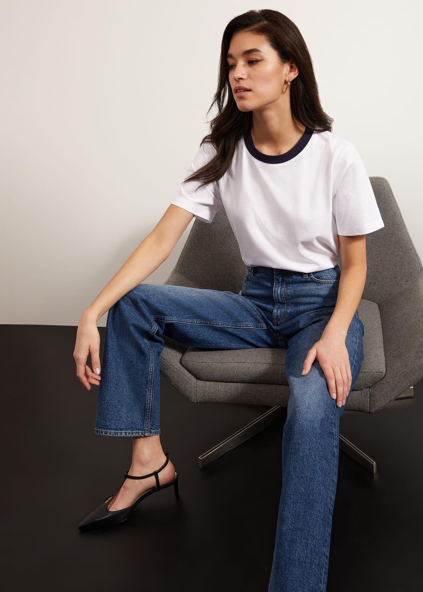 Leigh Straight Jeans, Mid Wash, hi-res