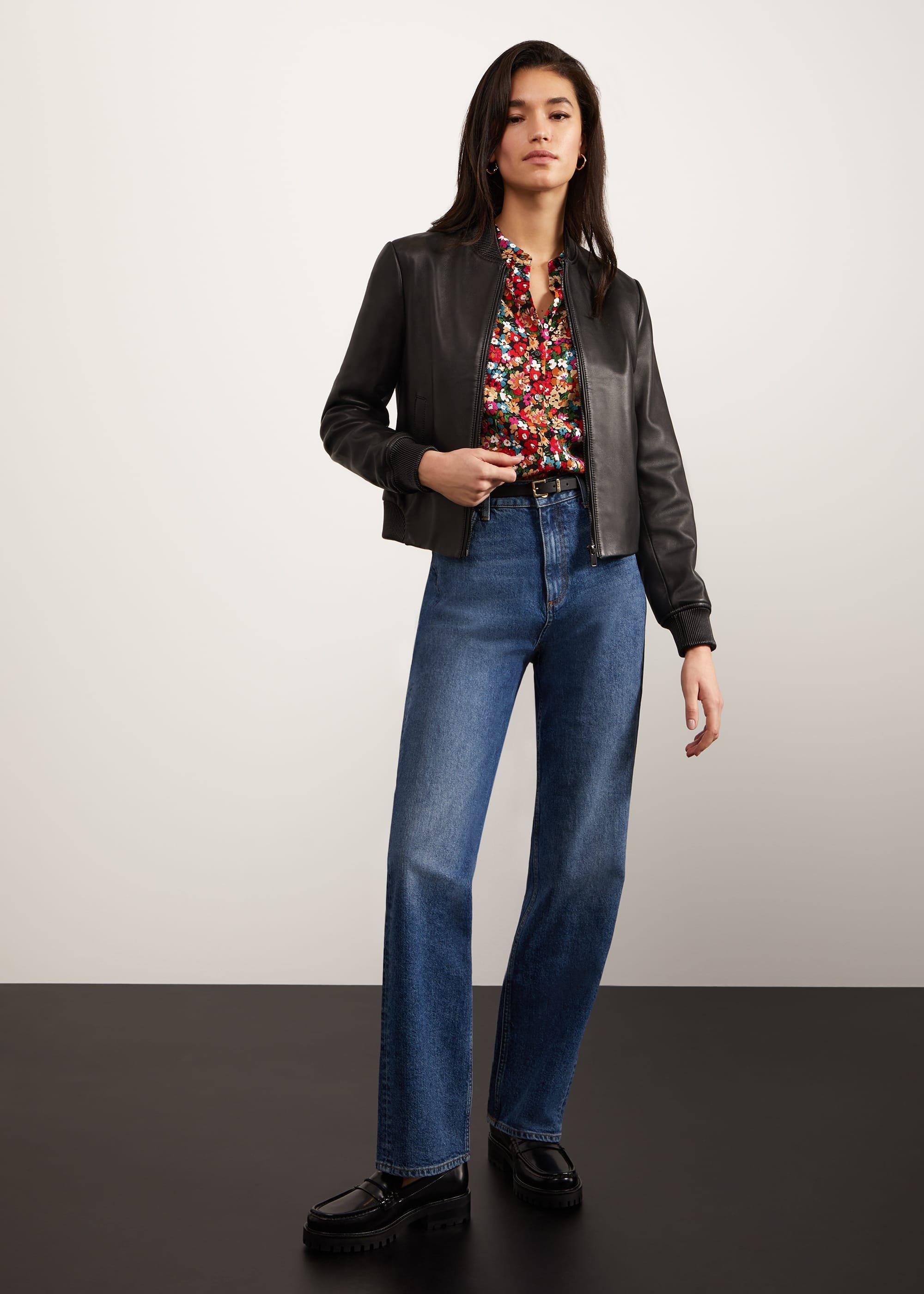 Leigh Straight Jeans, Mid Wash, hi-res