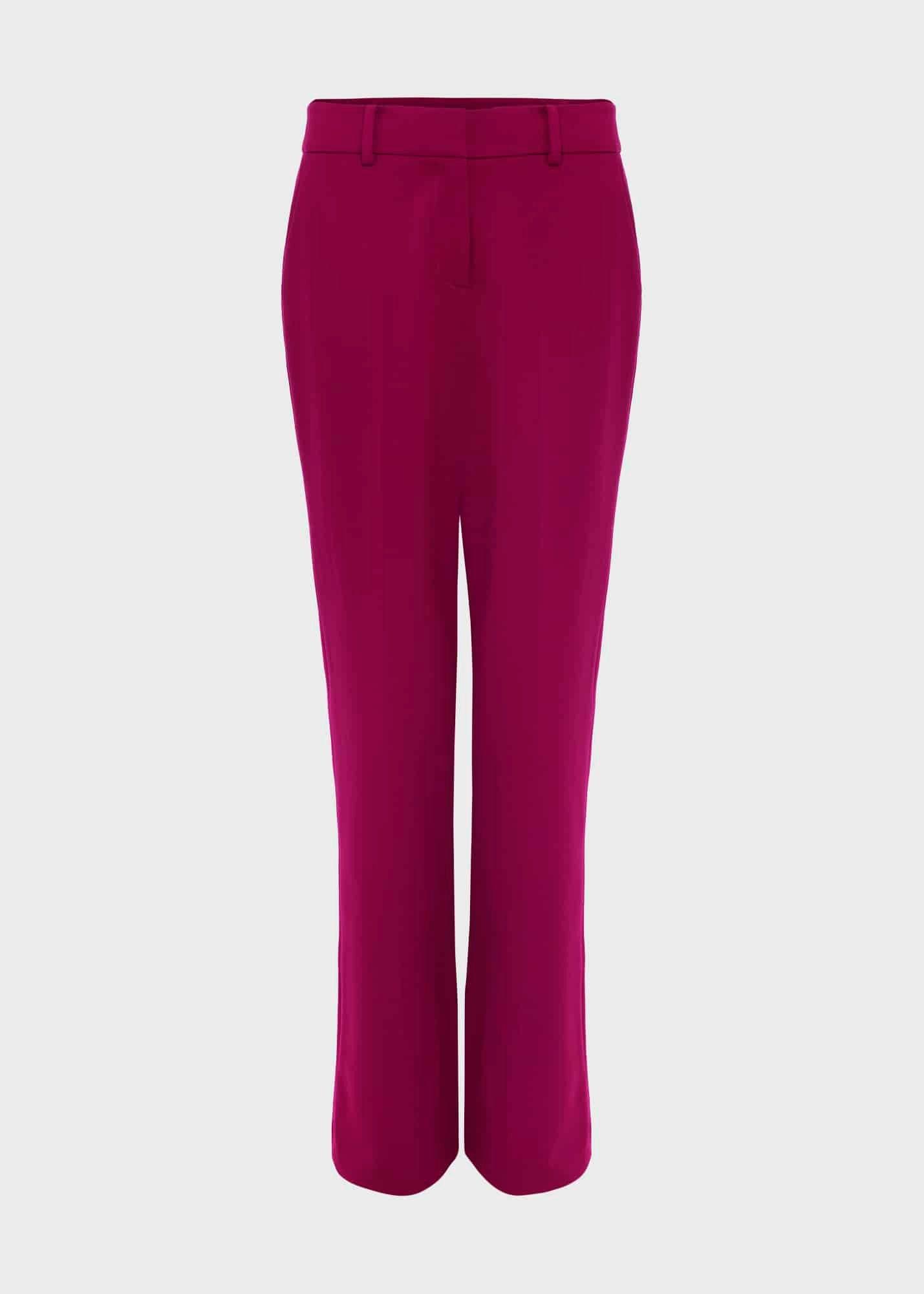 Petite Nola Straight Leg Trousers, Bramble Purple, hi-res