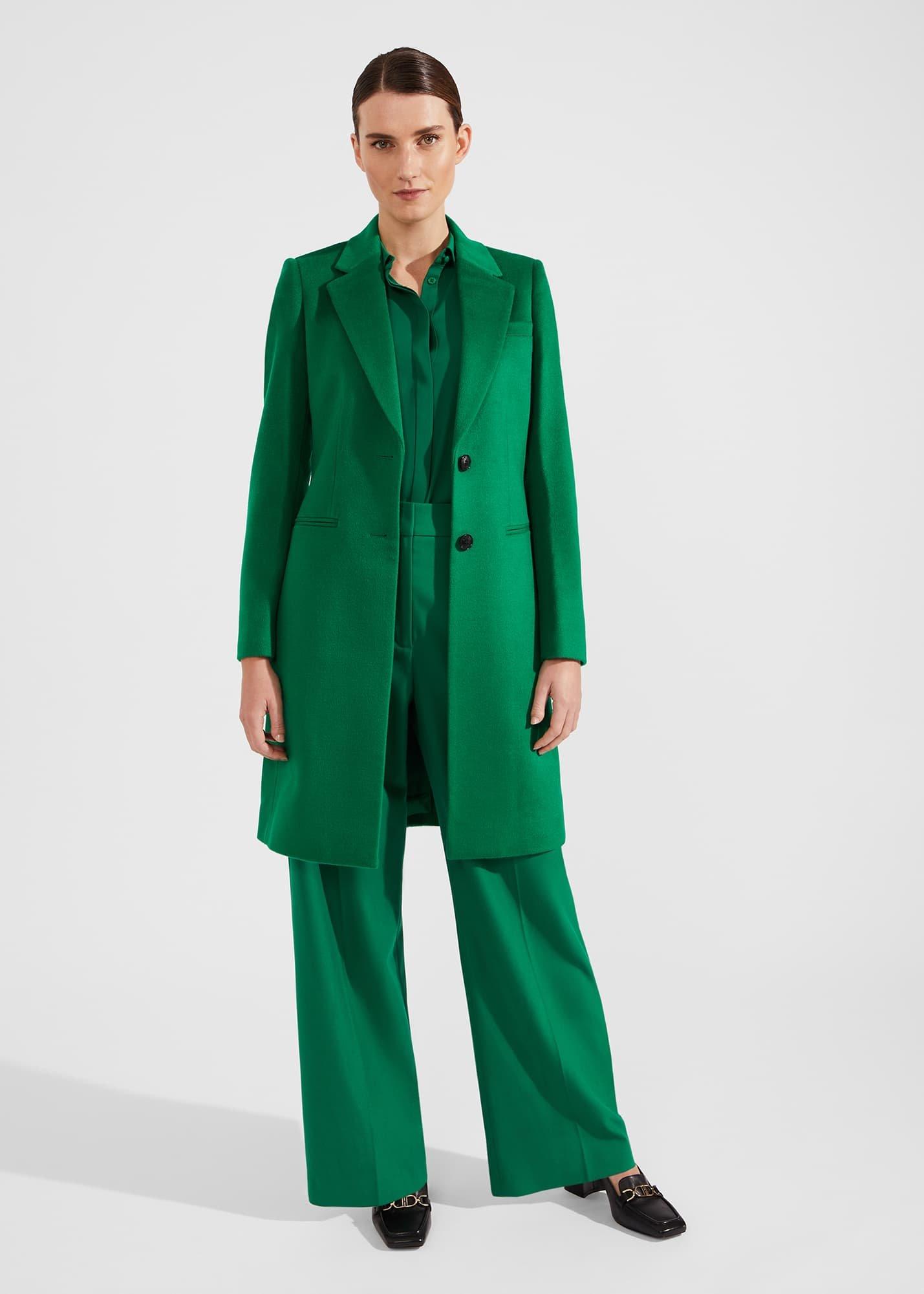 Verona Wide Leg Trousers, Malachite Green, hi-res