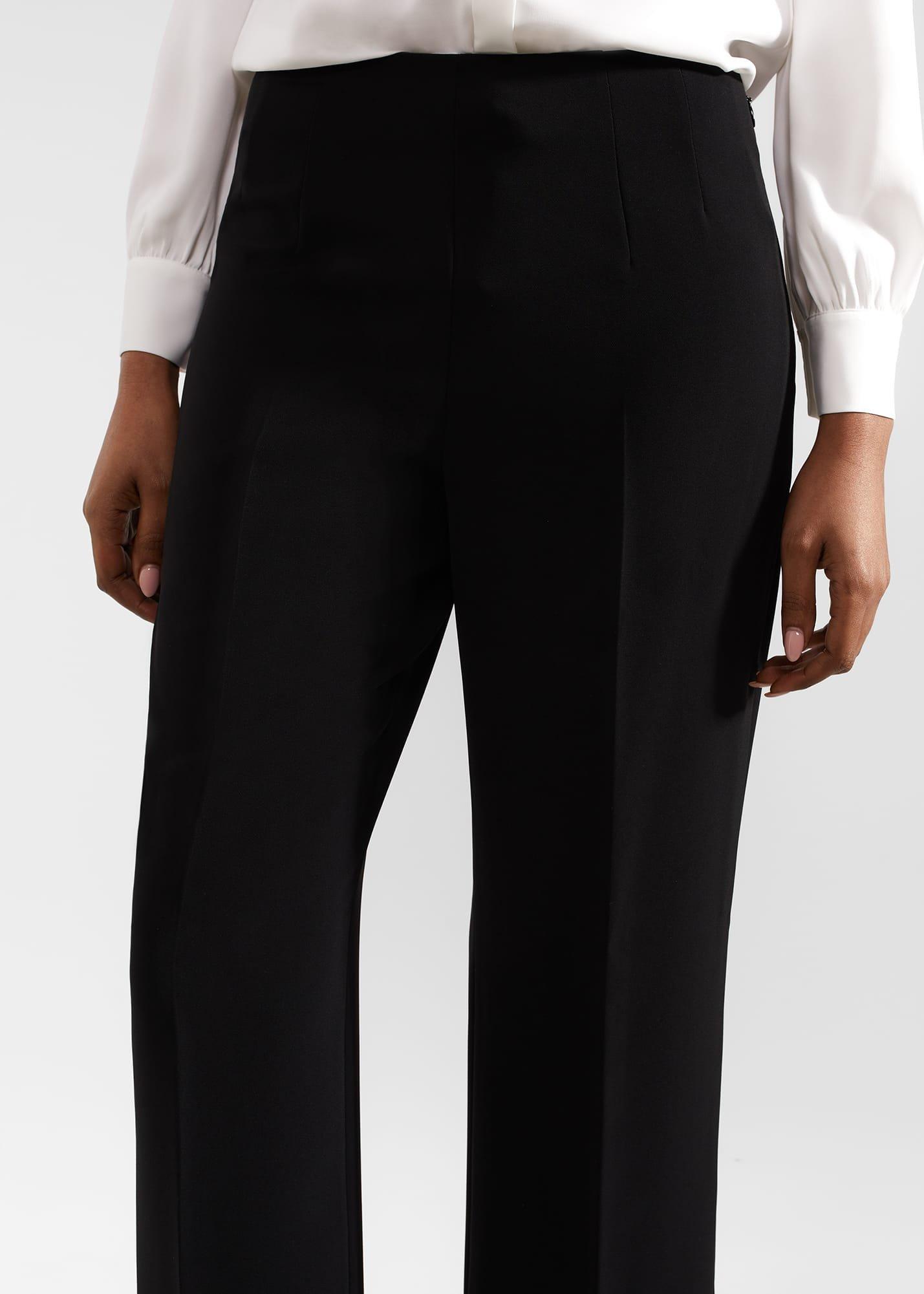 Vanessa Wide Leg Trousers, Black, hi-res