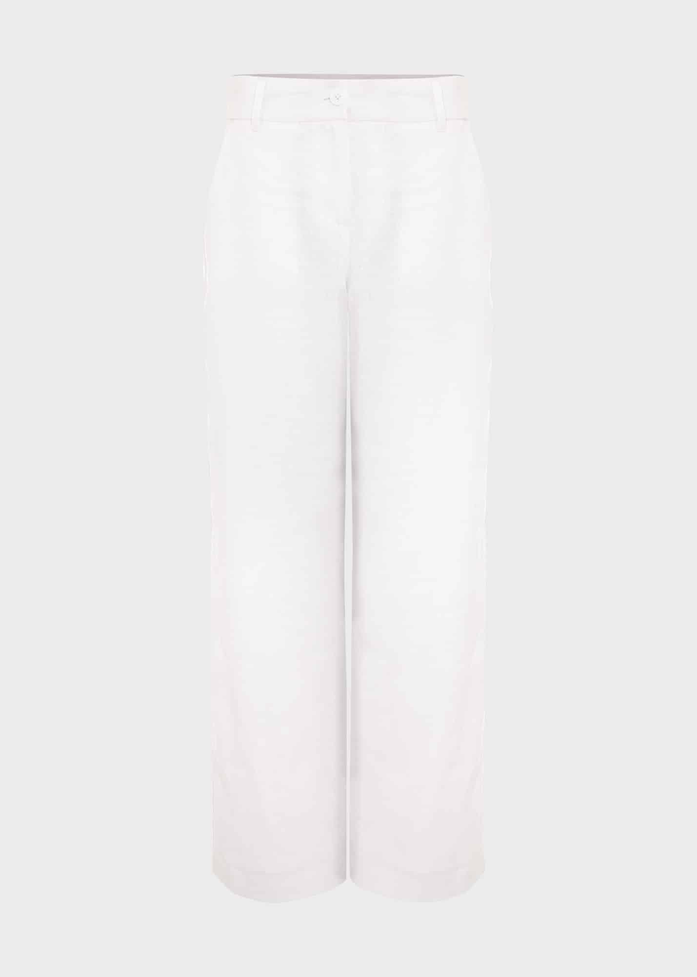 Lynn Linen Trousers, White, hi-res