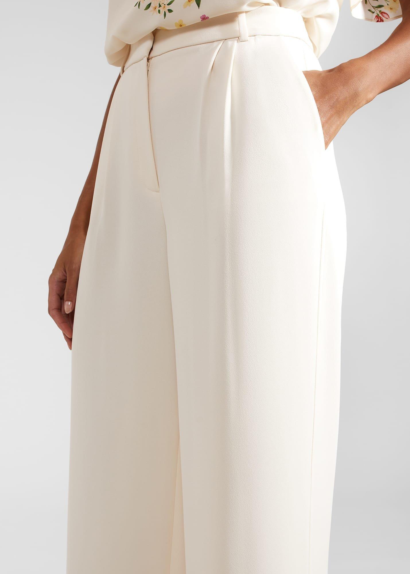 Frederica Wide Leg Trousers, Buttercream, hi-res