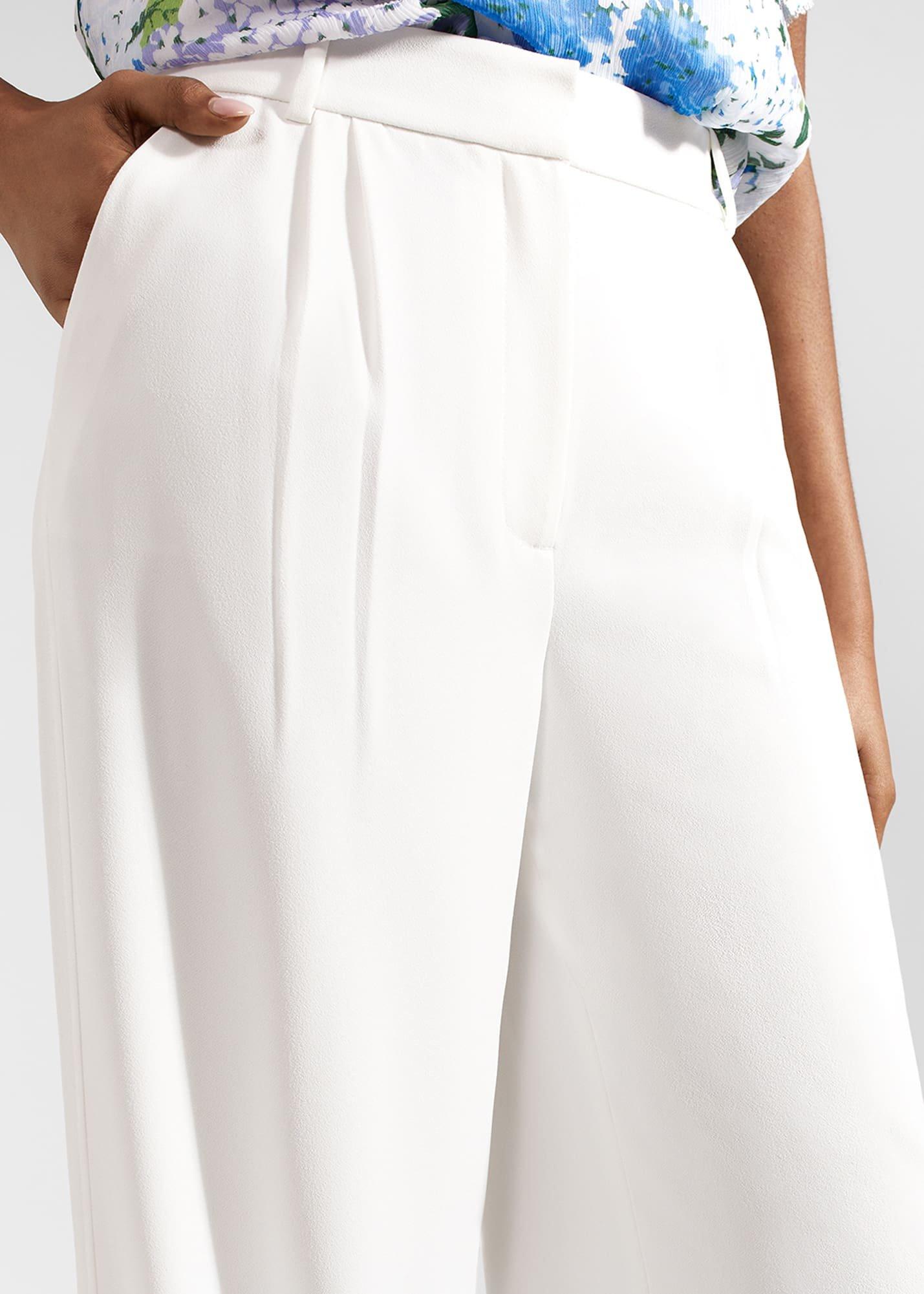 Frederica Wide Leg Trousers, Ivory, hi-res