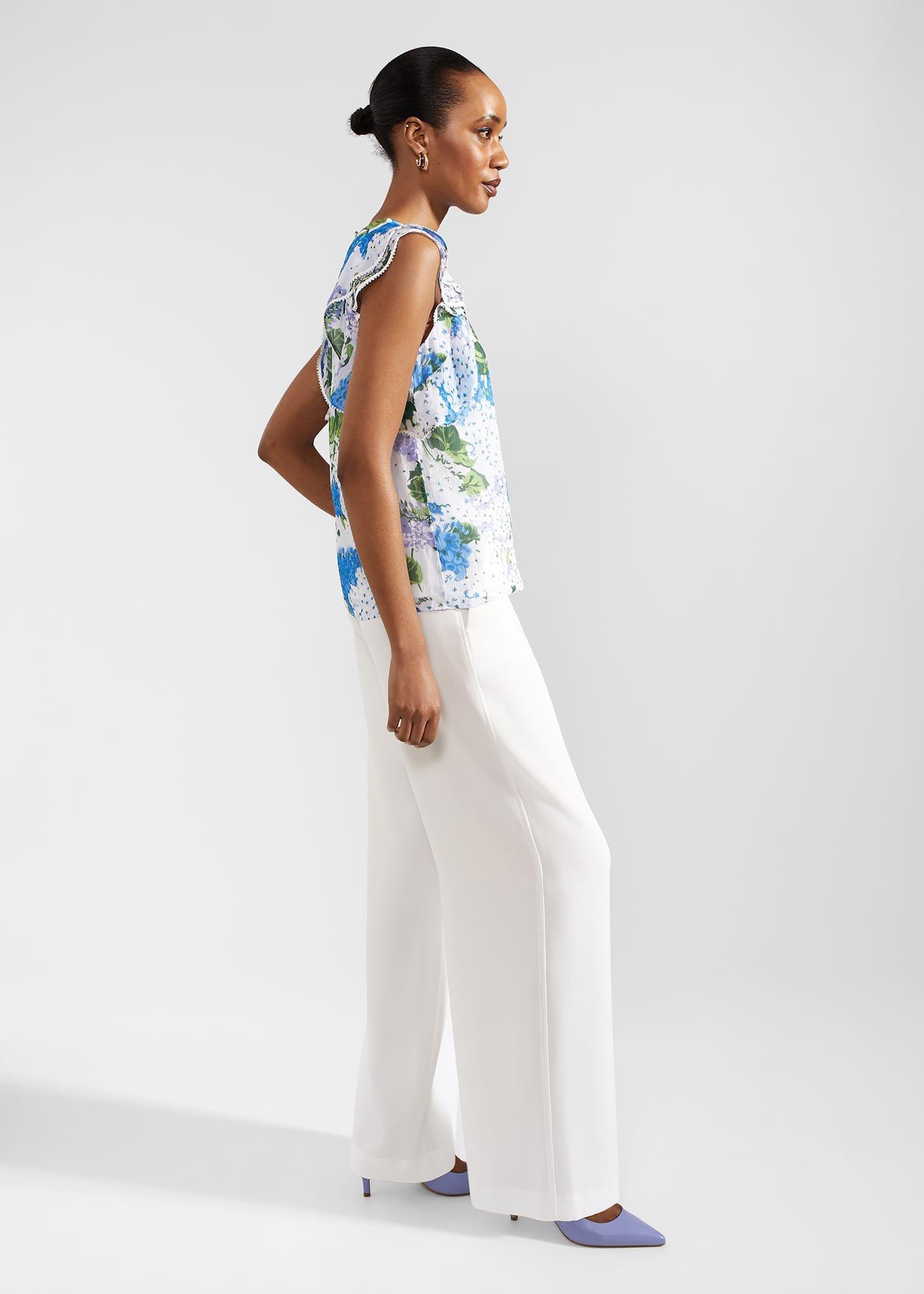 Frederica Wide Leg Trousers, Ivory, hi-res