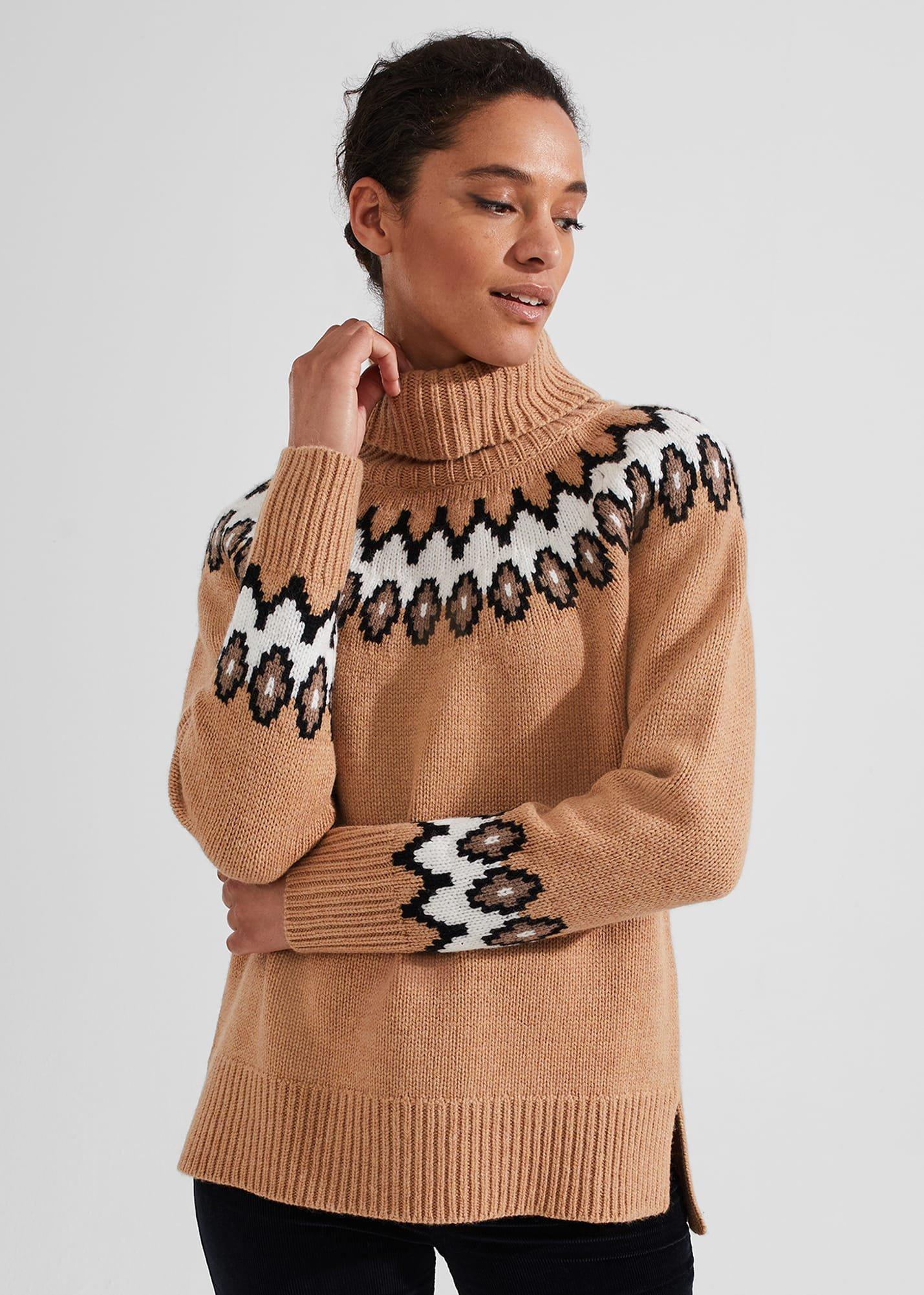 Aleena Fairisle Jumper With Alpaca
