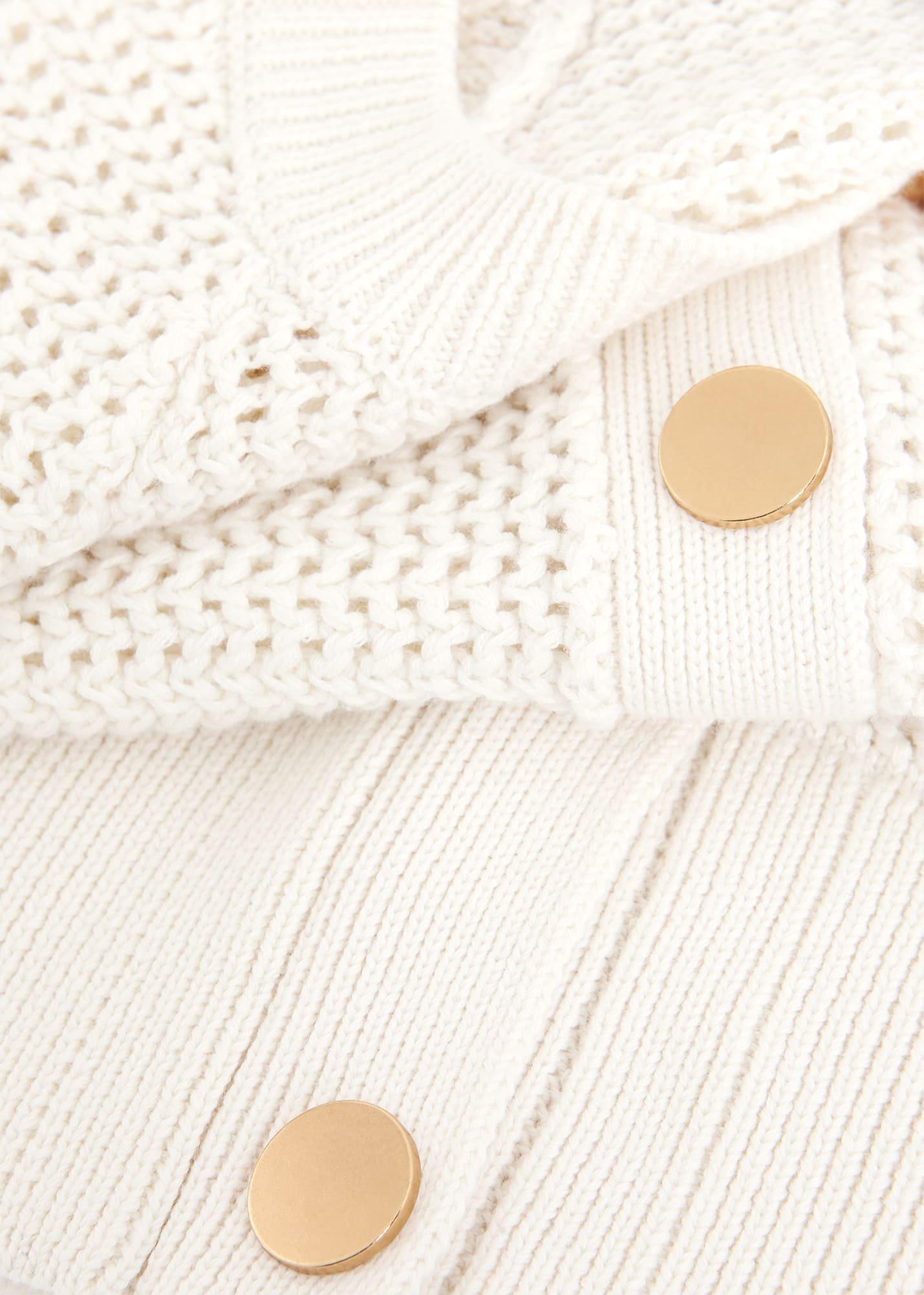 Florentina Cotton Cardigan, Ivory, hi-res