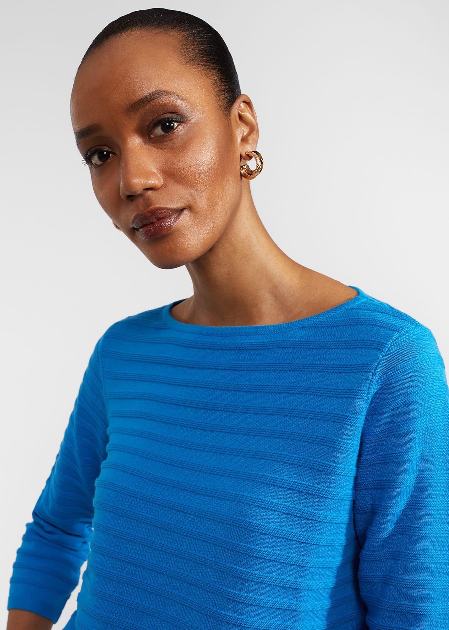 Nellie Cotton Jumper, Celadon Blue, hi-res