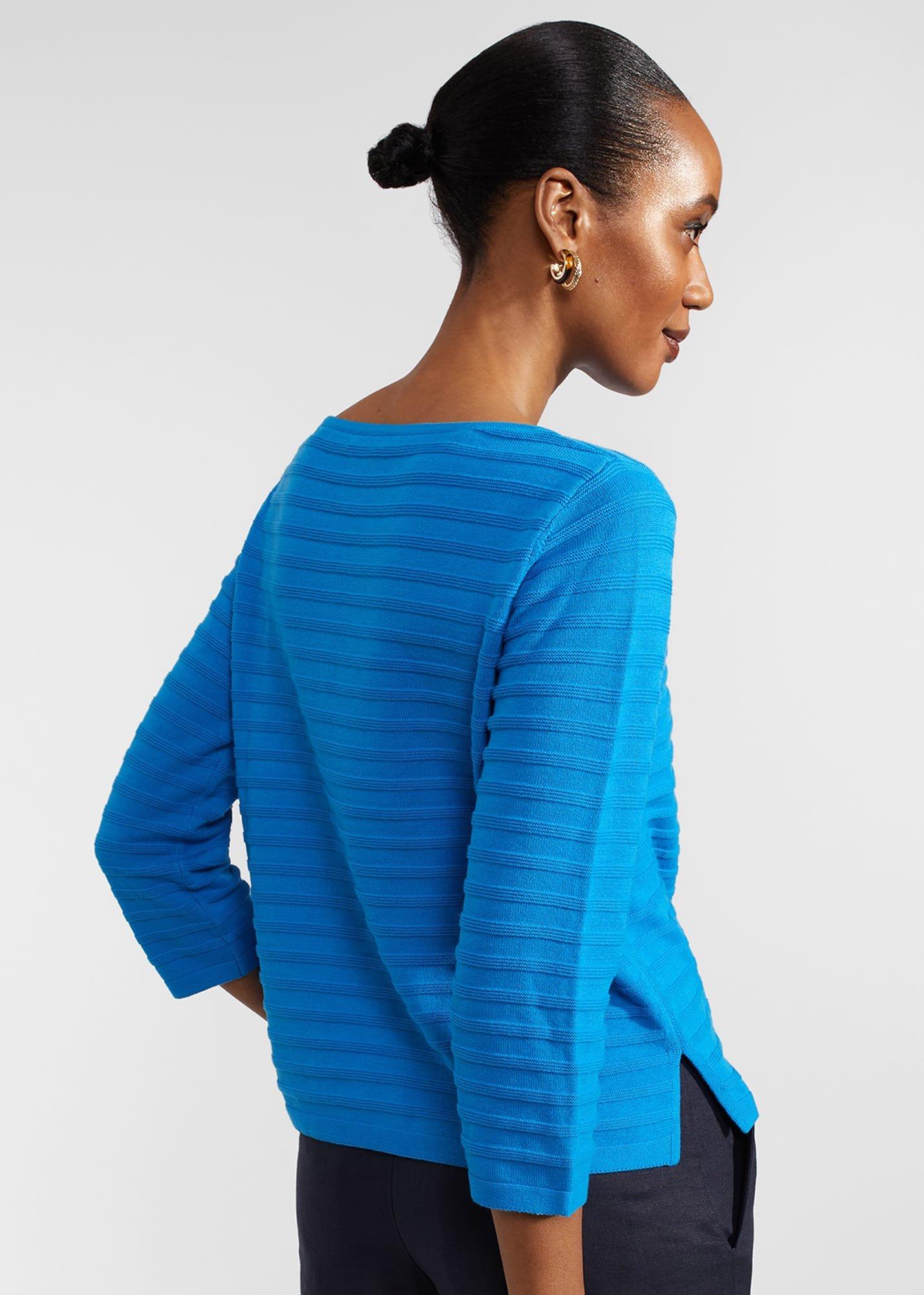 Nellie Cotton Jumper, Celadon Blue, hi-res