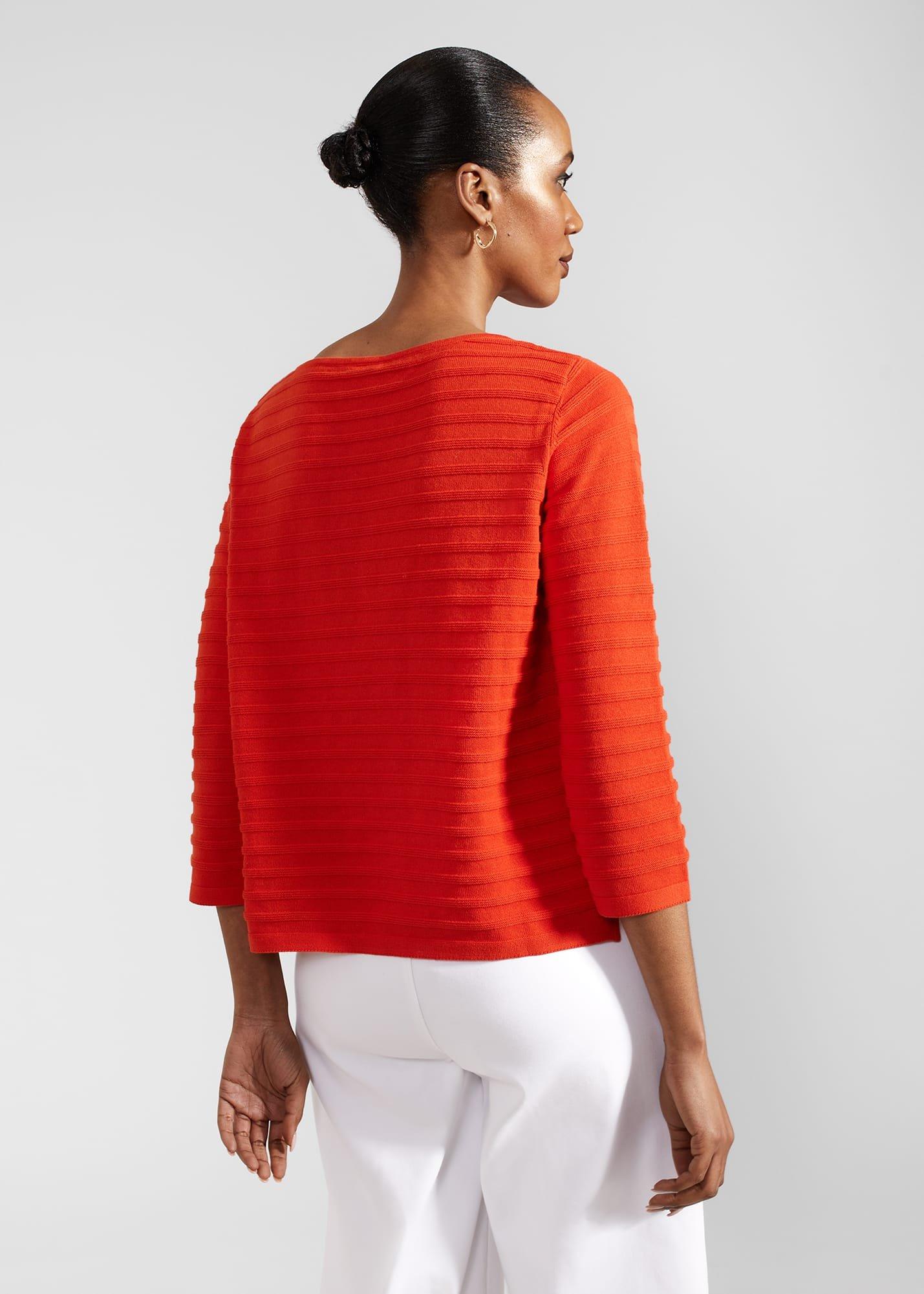Nellie Cotton Jumper, Hibiscus Red, hi-res