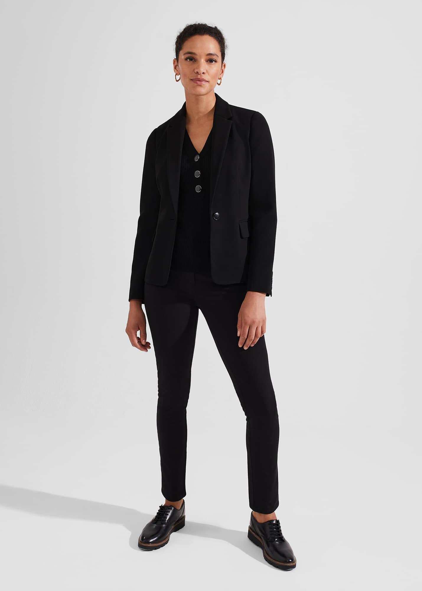 Kaya Ribbed Jumper, Black, hi-res