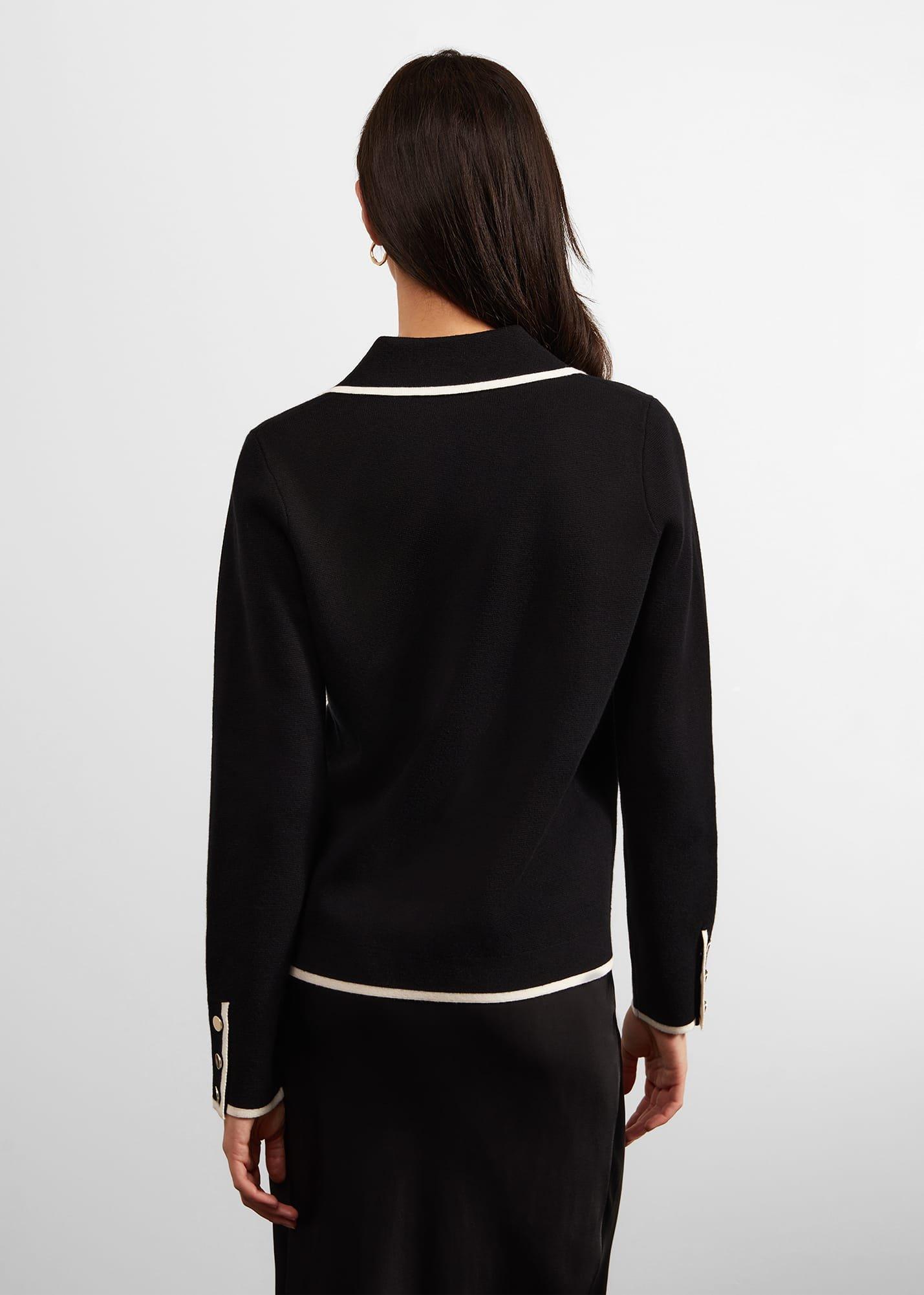 Hatfield Cotton Wool Jacket, Black Ivory, hi-res