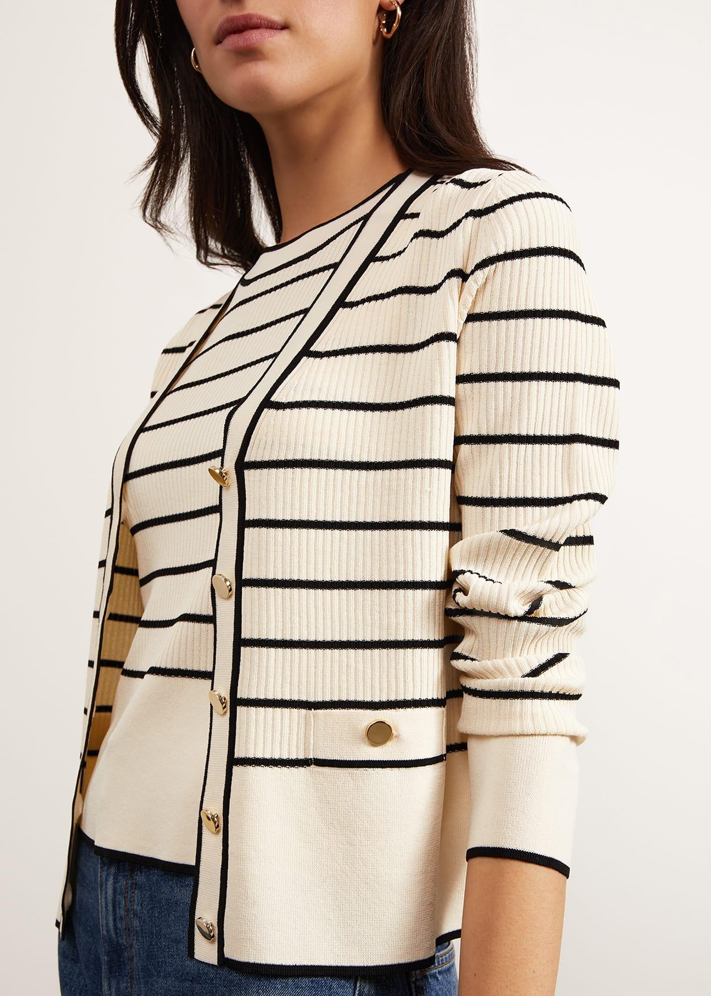 Belmont Cardigan, Ivory Black, hi-res