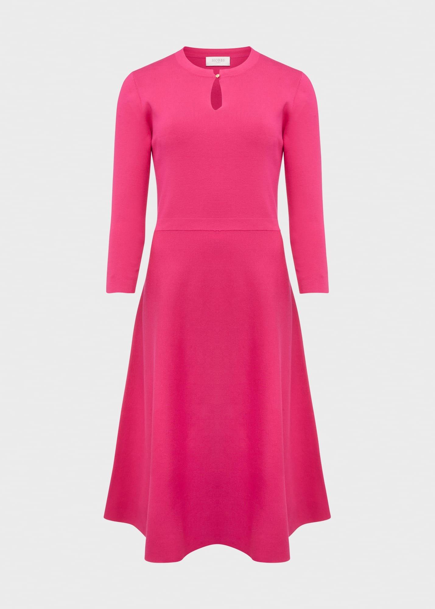 Hailey Knitted Dress, Sapphire Pink, hi-res
