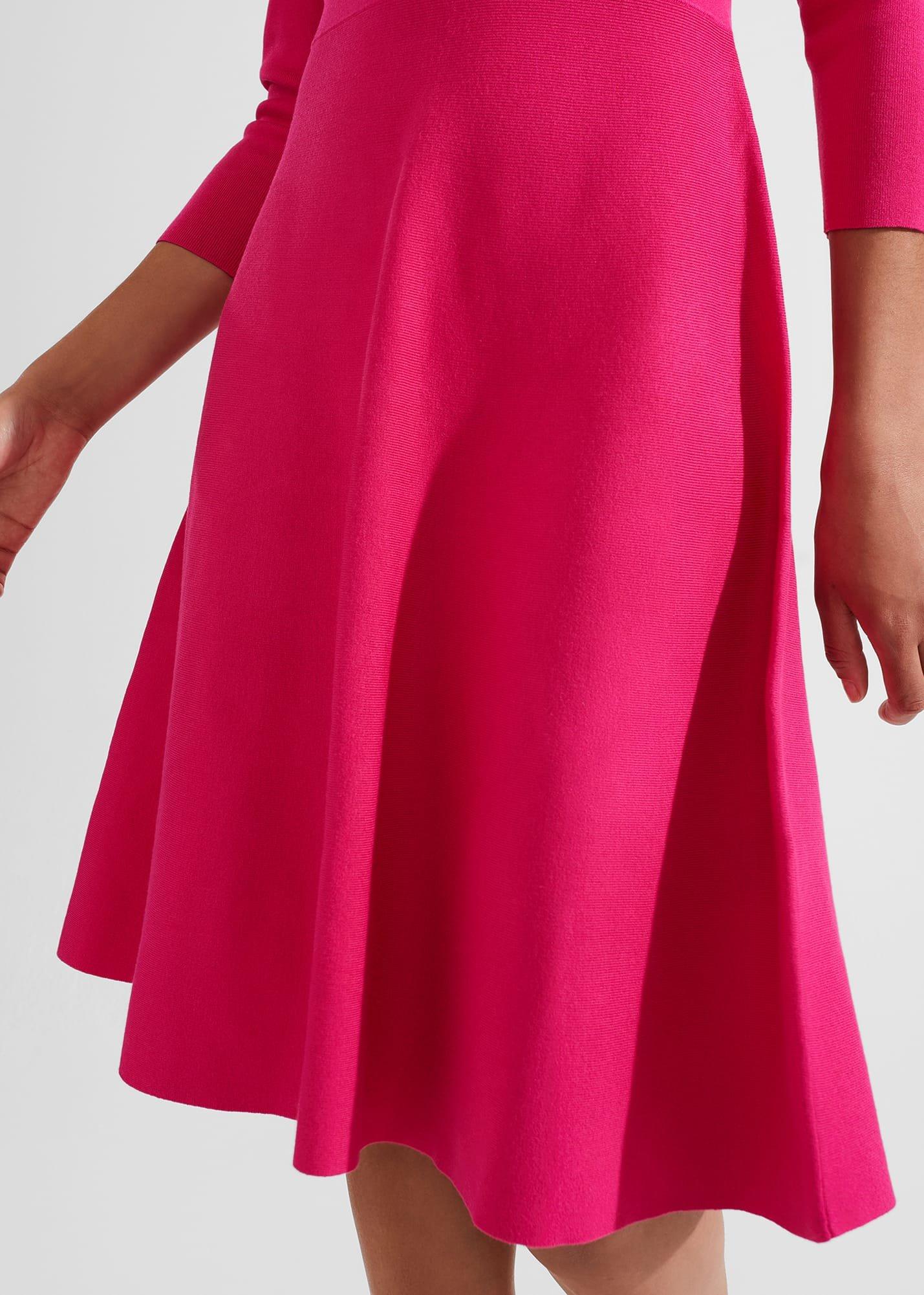 Hailey Knitted Dress, Sapphire Pink, hi-res
