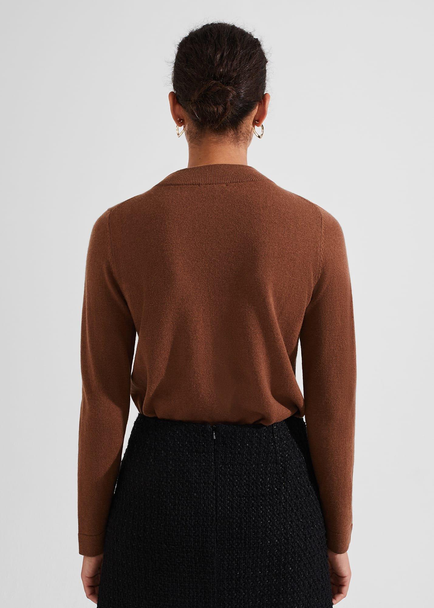 Talia Wool Cashmere Jumper, Toffee, hi-res