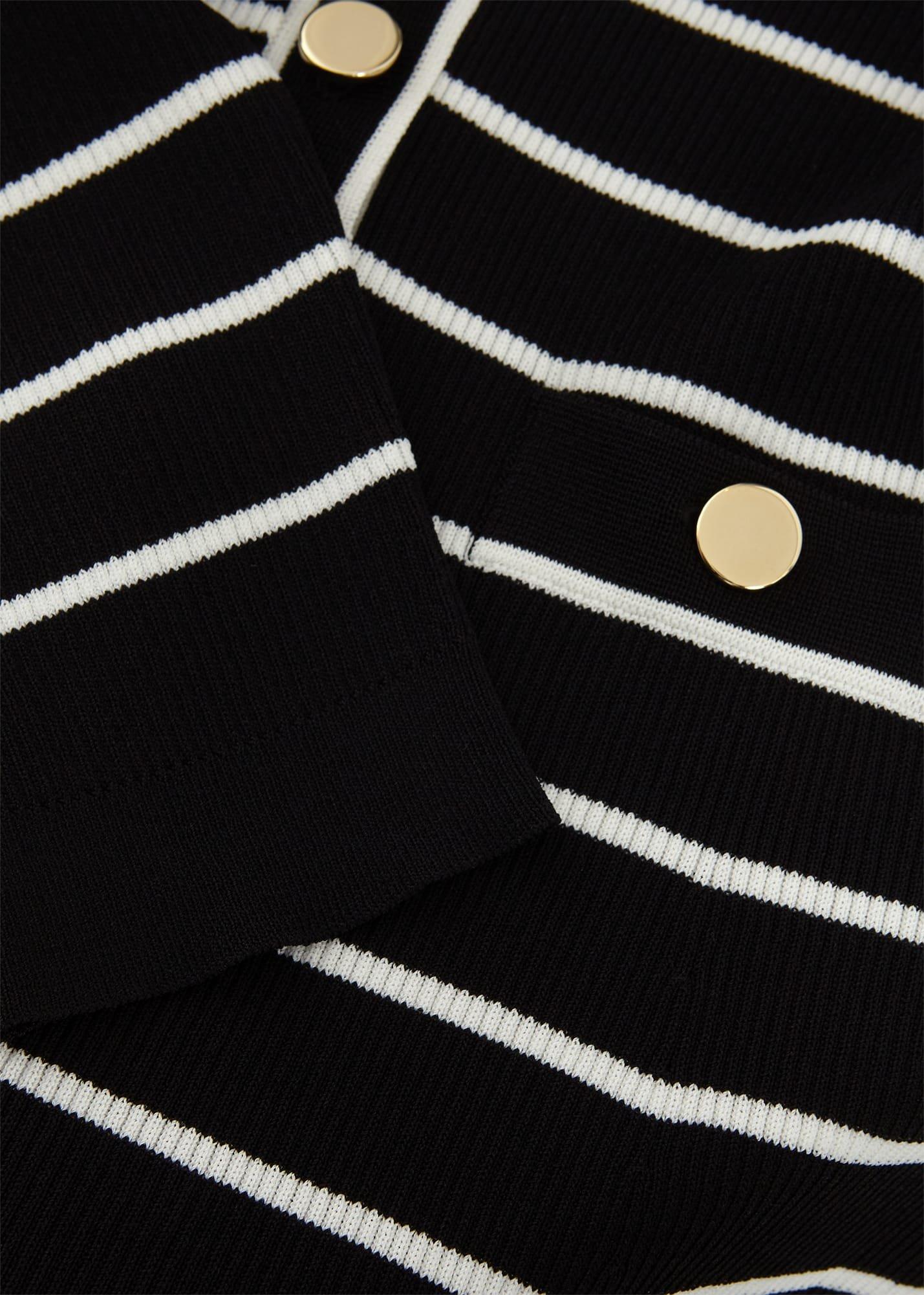 Belmont Knitted Dress, Black Ivory, hi-res