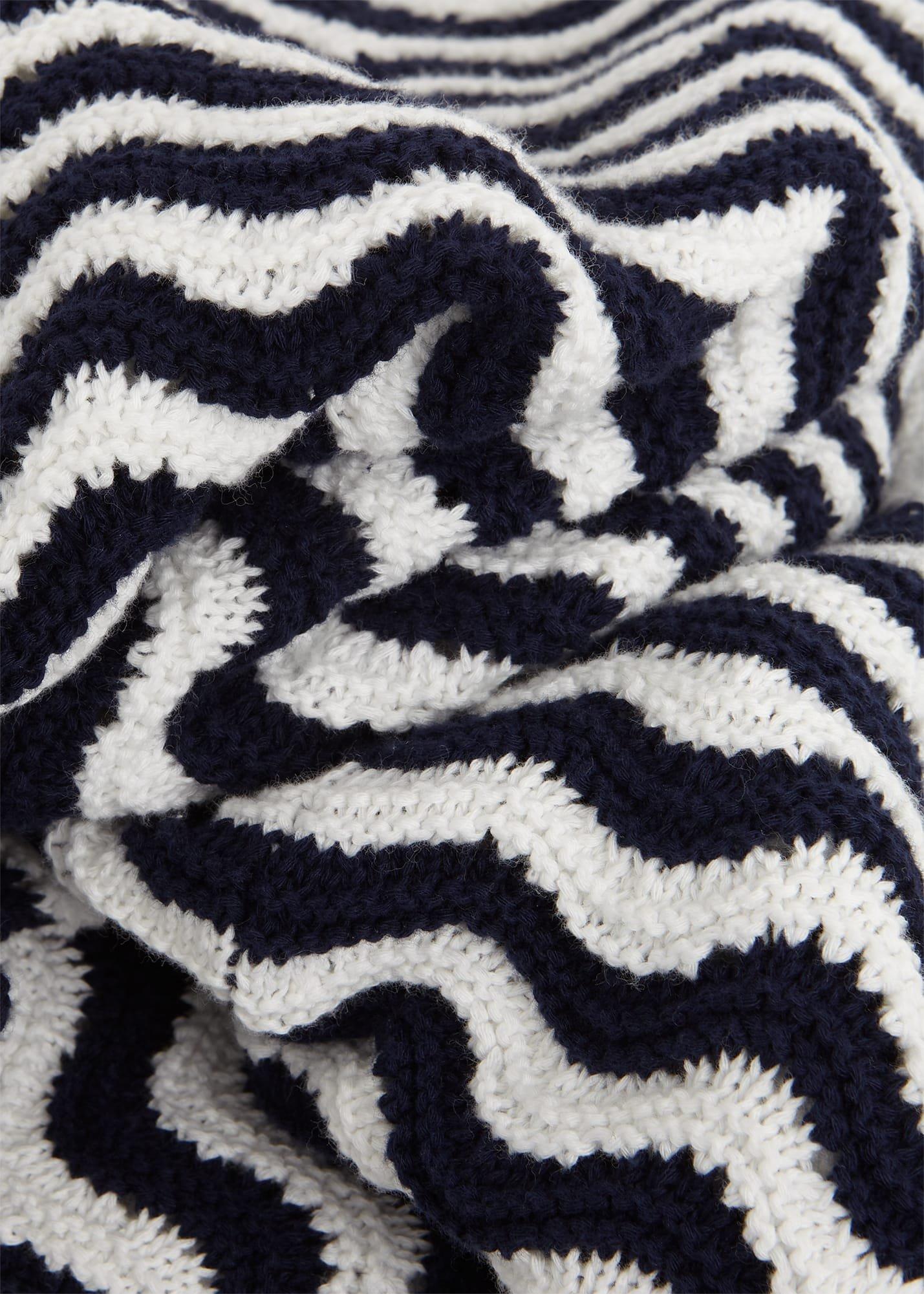 Lulu Cotton Jumper, Navy Ivory, hi-res