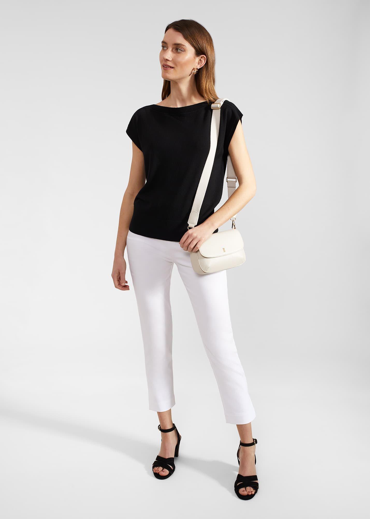 Leona Knitted Top With Wool, Black, hi-res