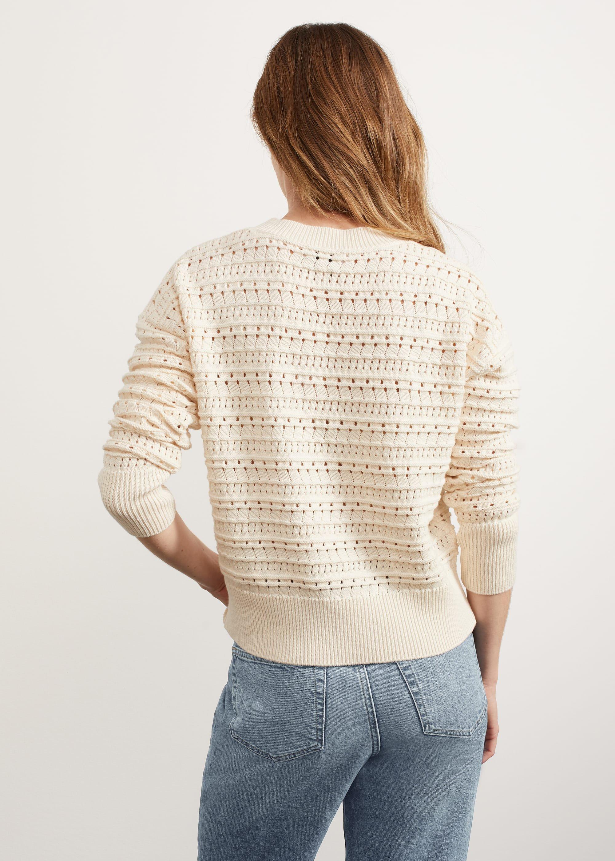 Colemere Cotton Sweater, Buttercream, hi-res