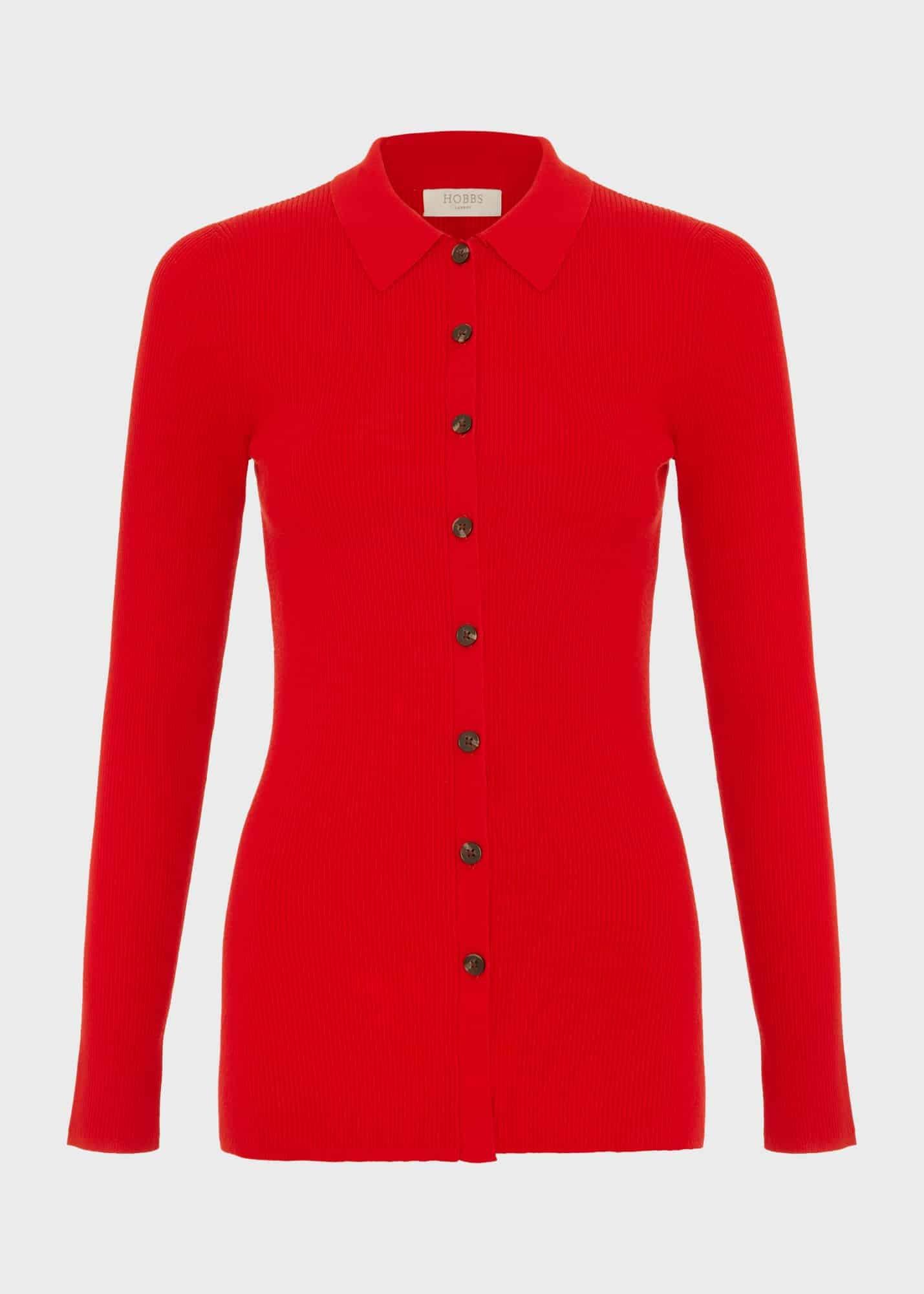 Blanche Cardigan, Red, hi-res