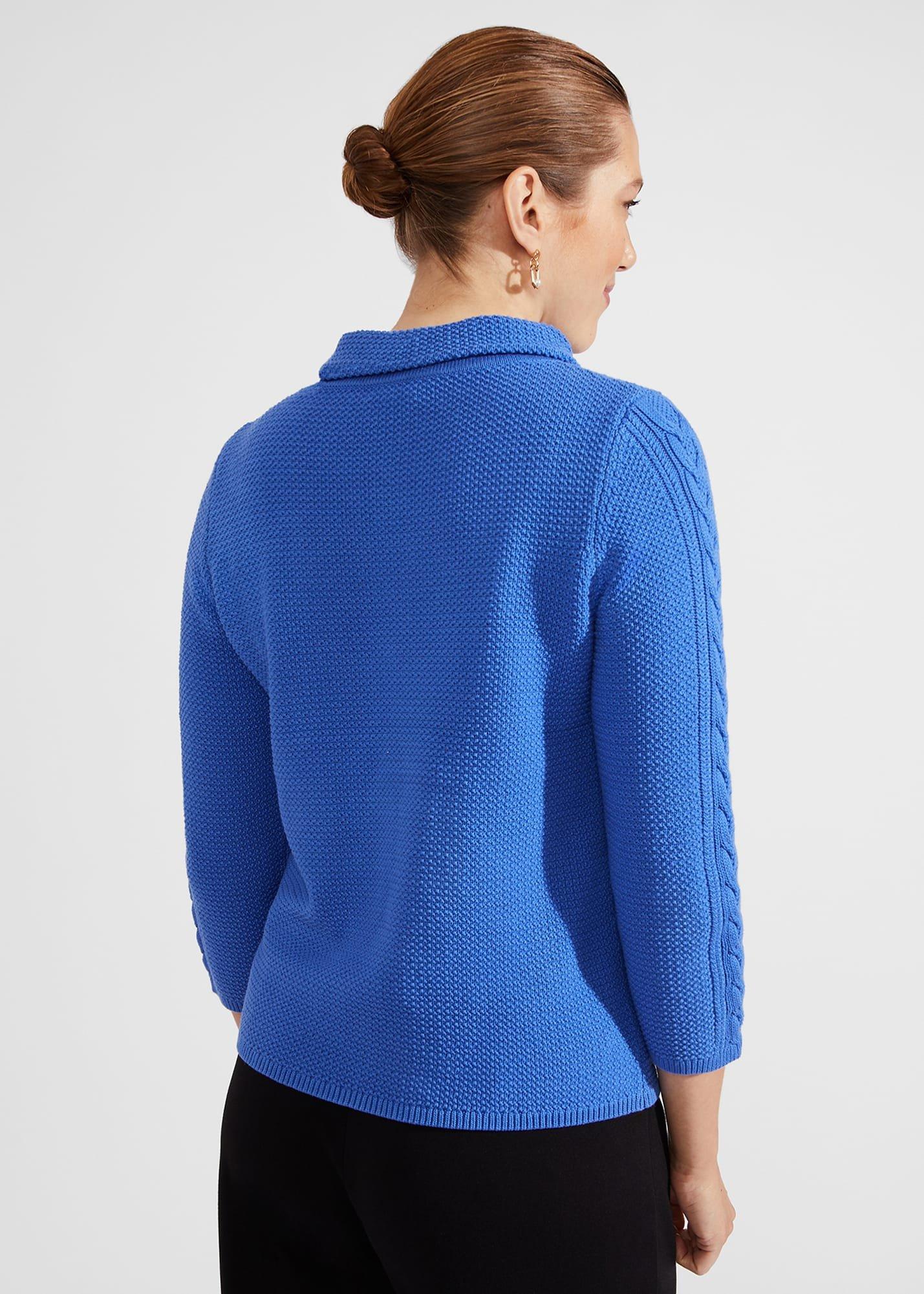 Camilla Cotton Jumper, Fjord Blue, hi-res
