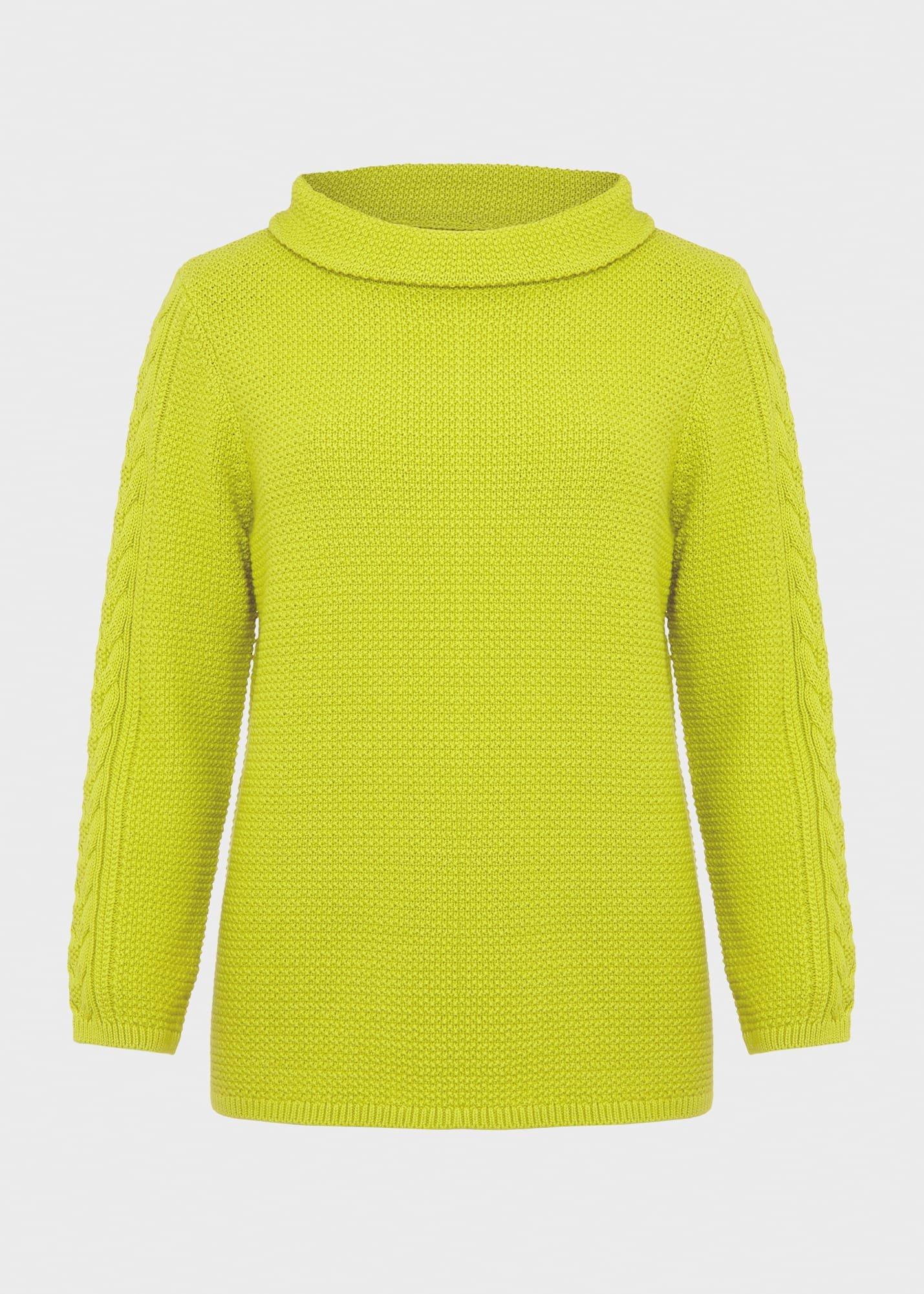 Camilla Cotton Jumper, Lime, hi-res